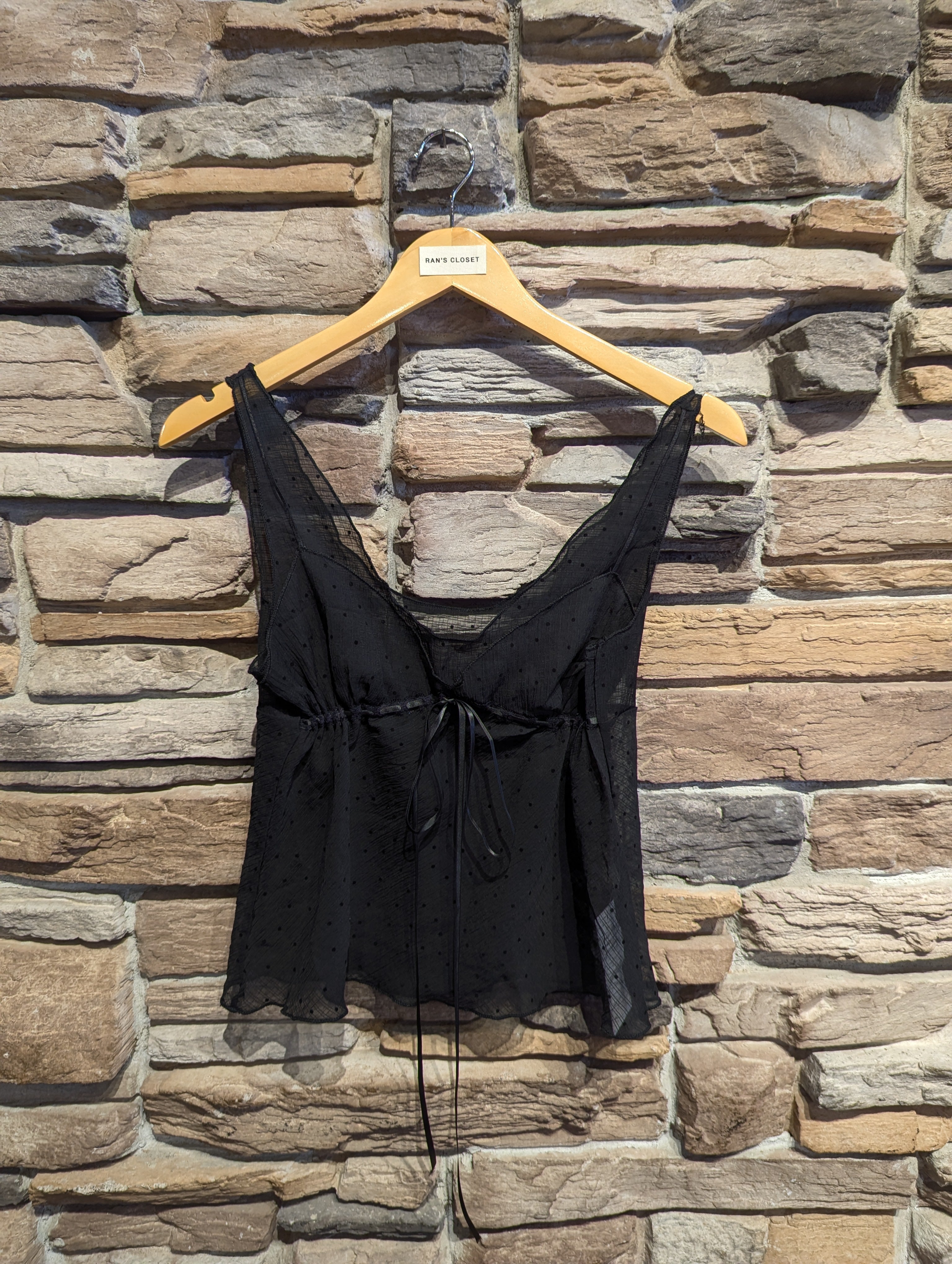 Sheer Dot Angel Tank Top