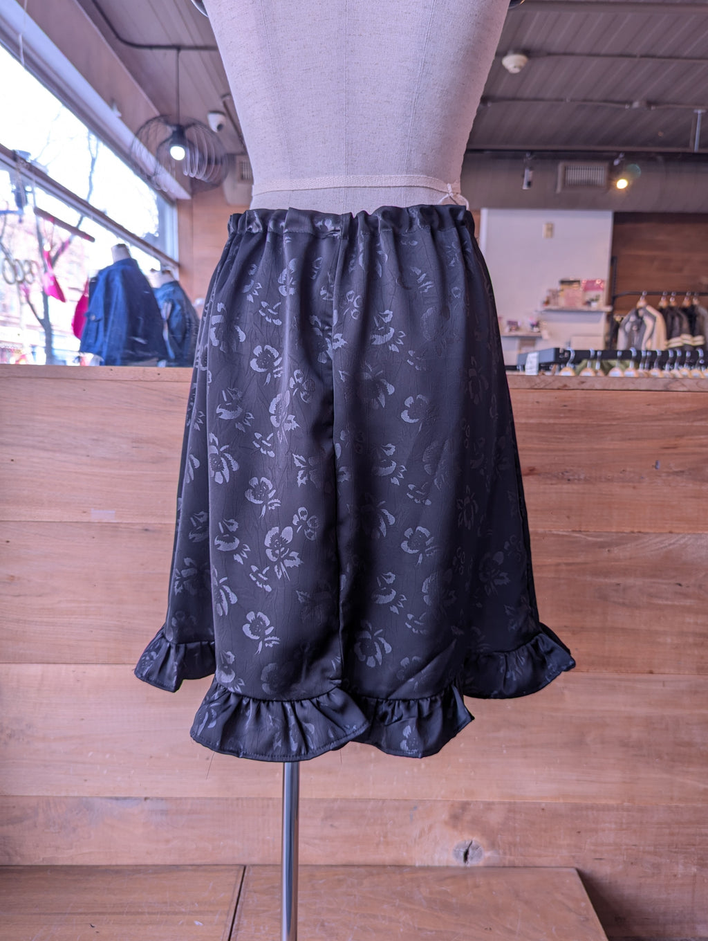 Midnight Bloom Ruffle Skirt