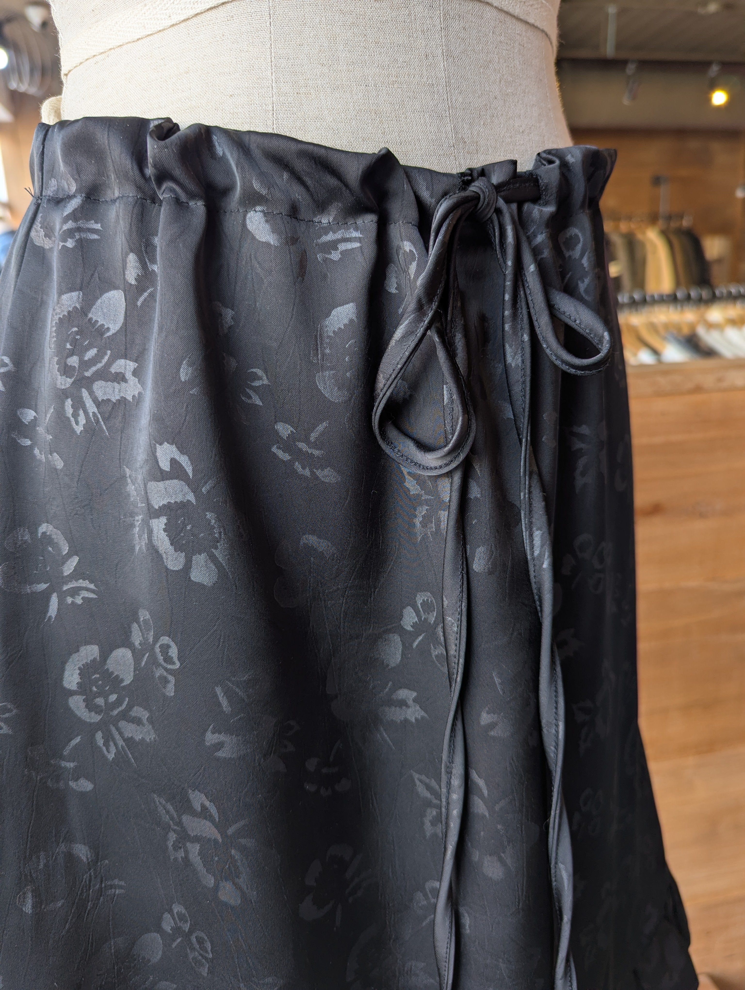 Midnight Bloom Ruffle Skirt