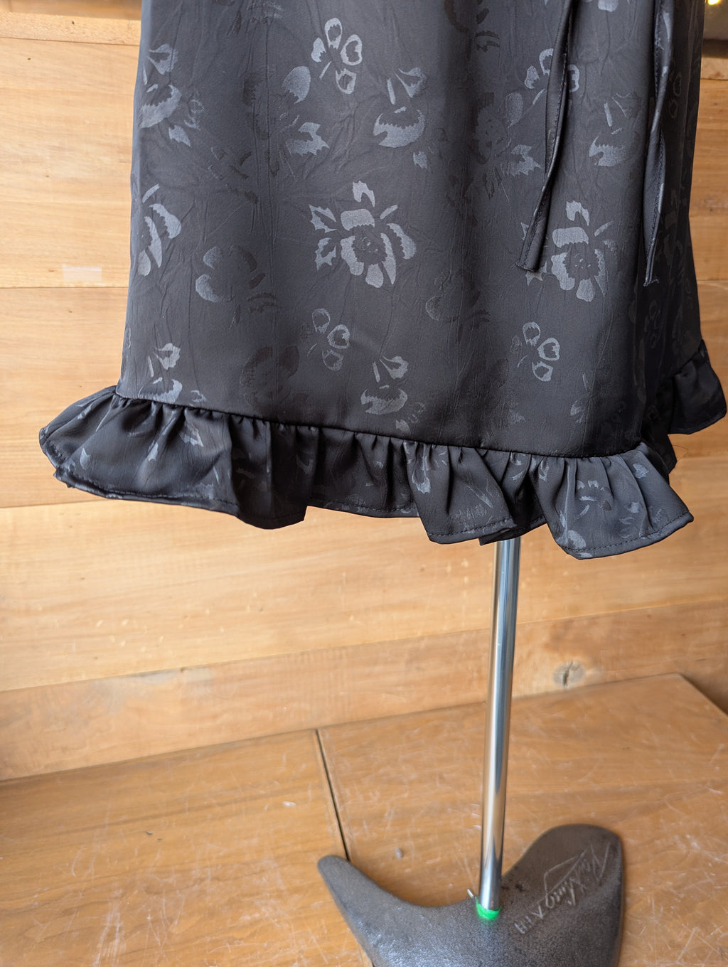Midnight Bloom Ruffle Skirt