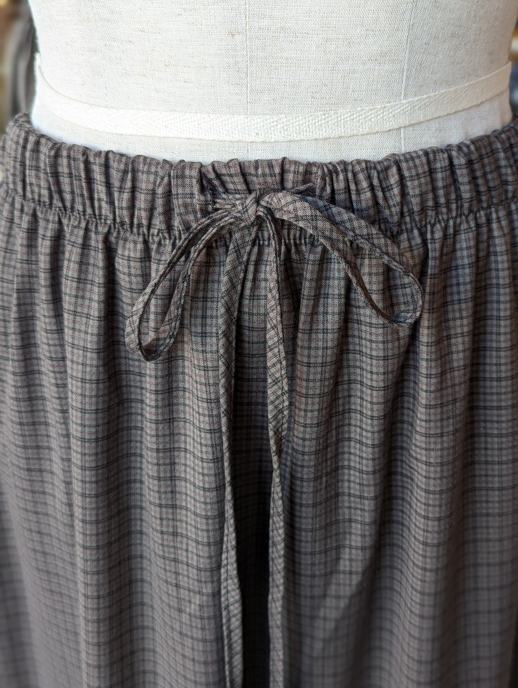 Relaxed Plaid Maxi Skirt