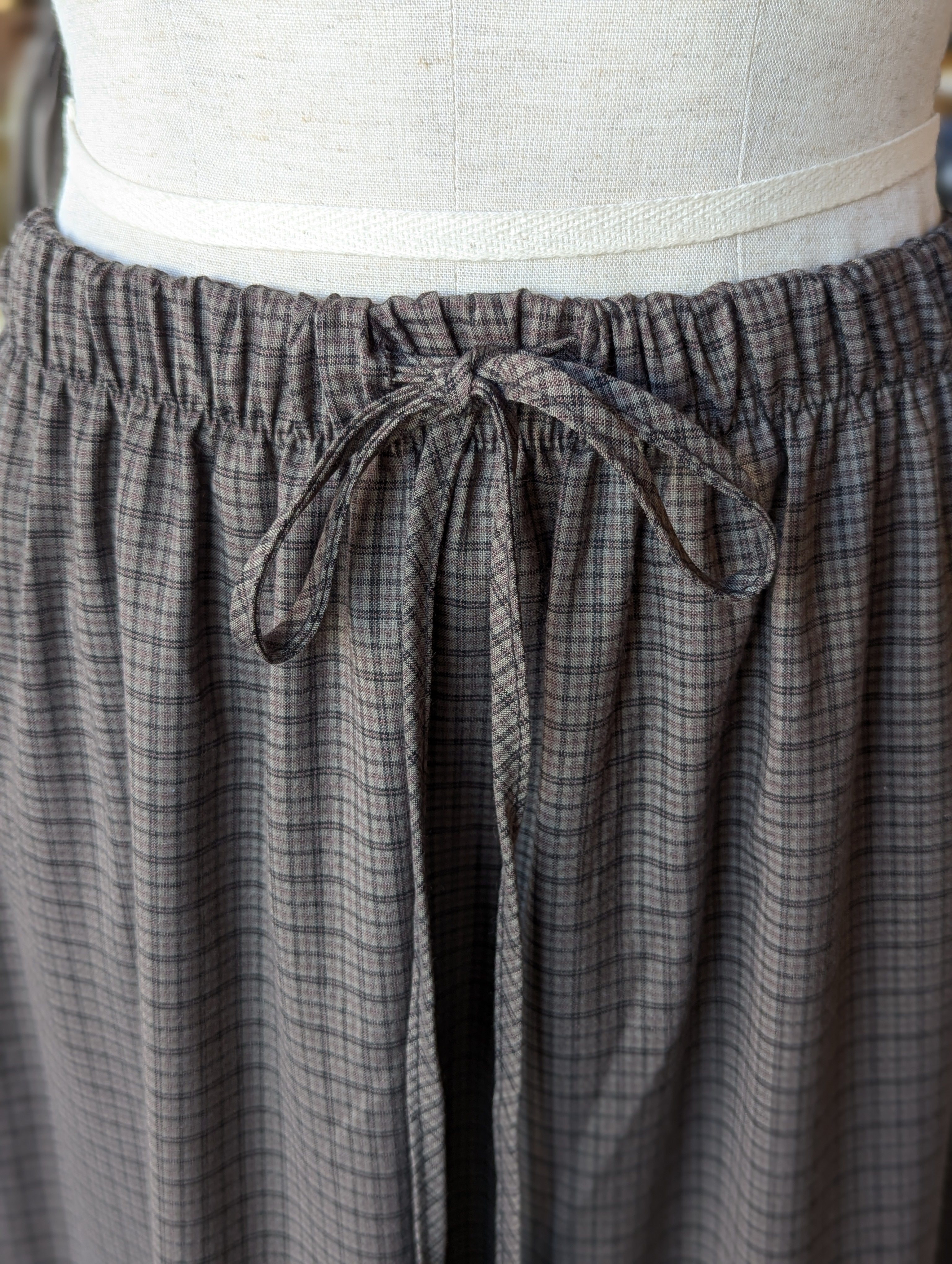 Relaxed Plaid Maxi Skirt