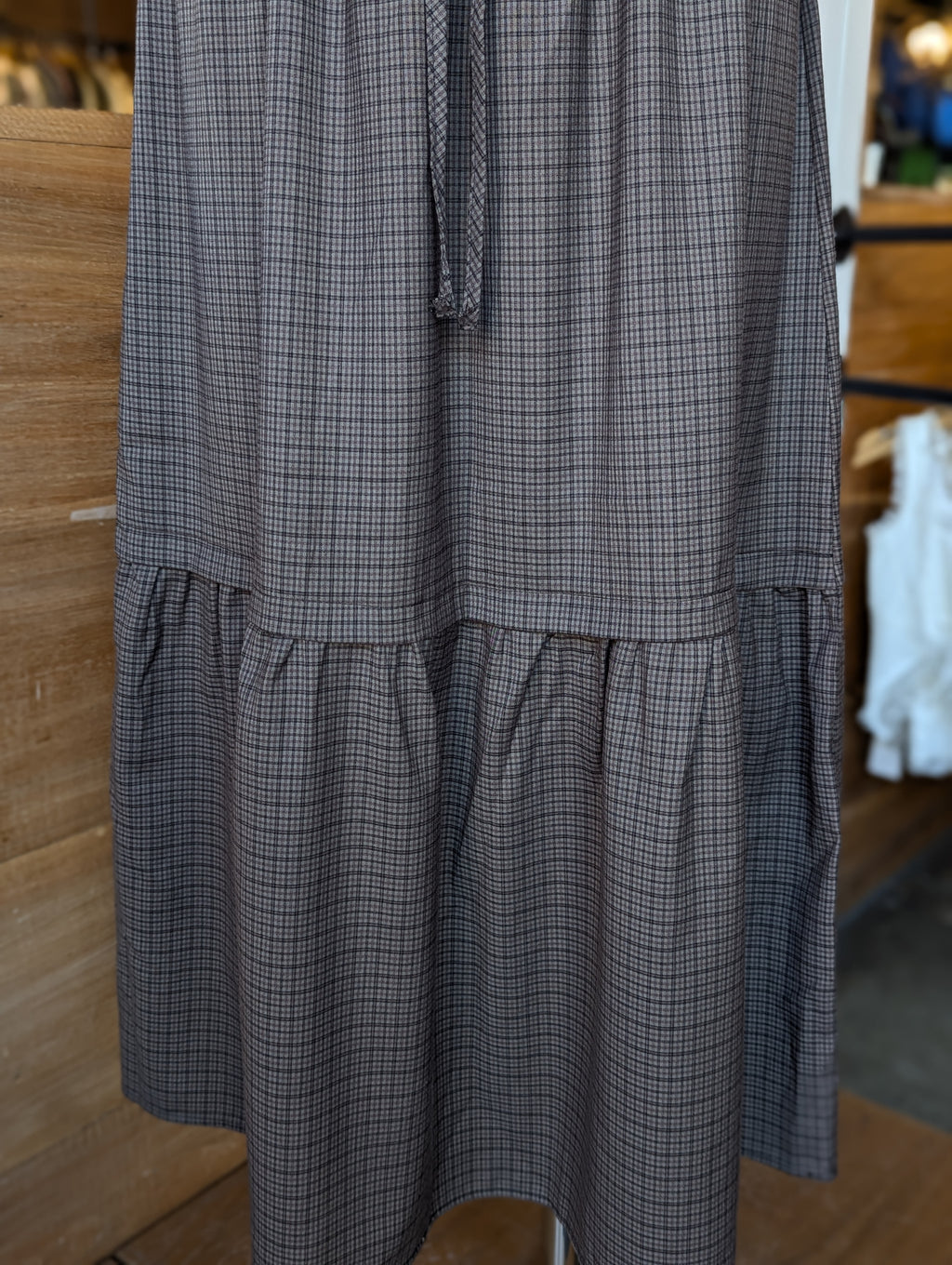 Relaxed Plaid Maxi Skirt