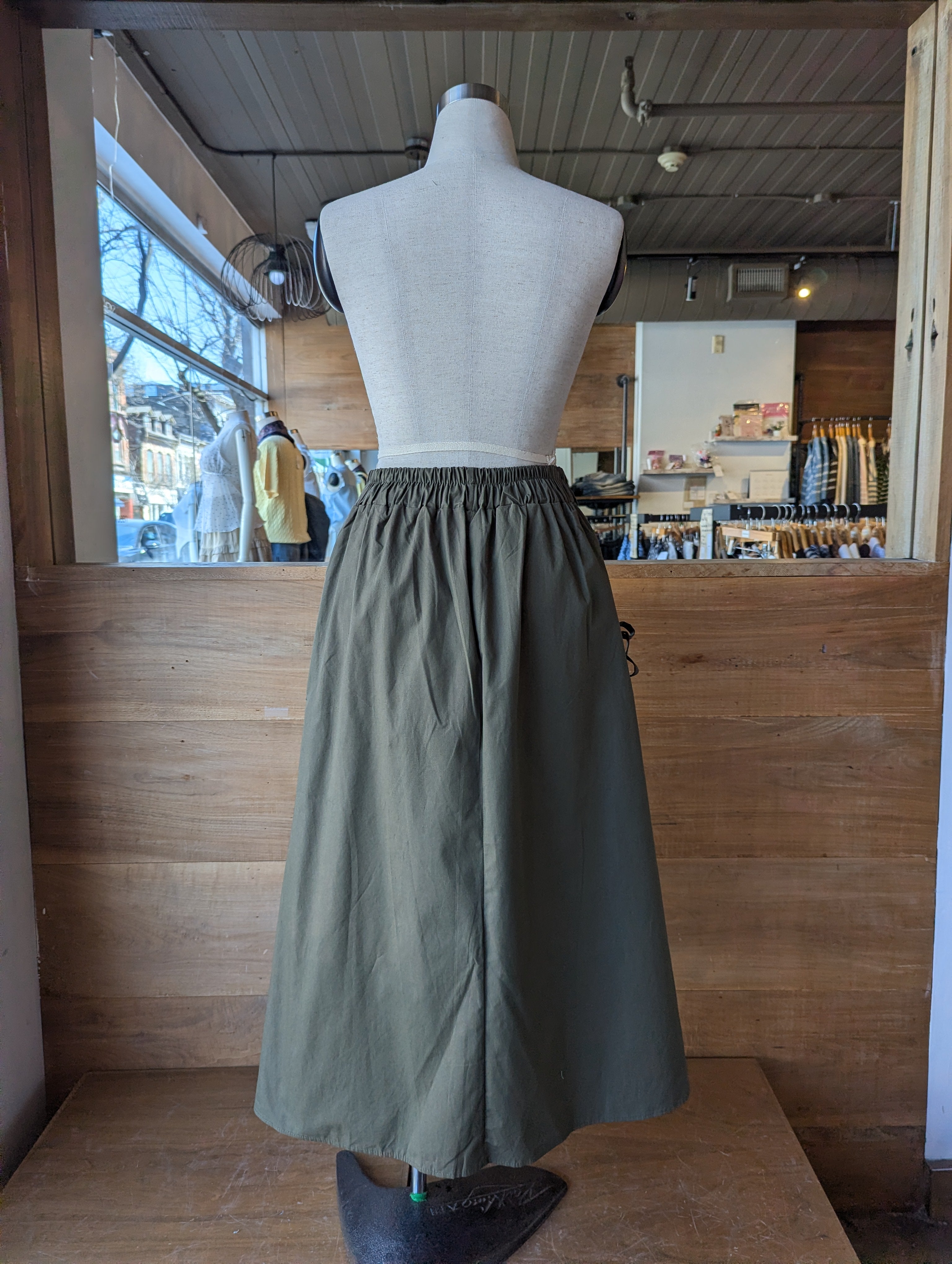 Drawstring Pocket Utility Skirt