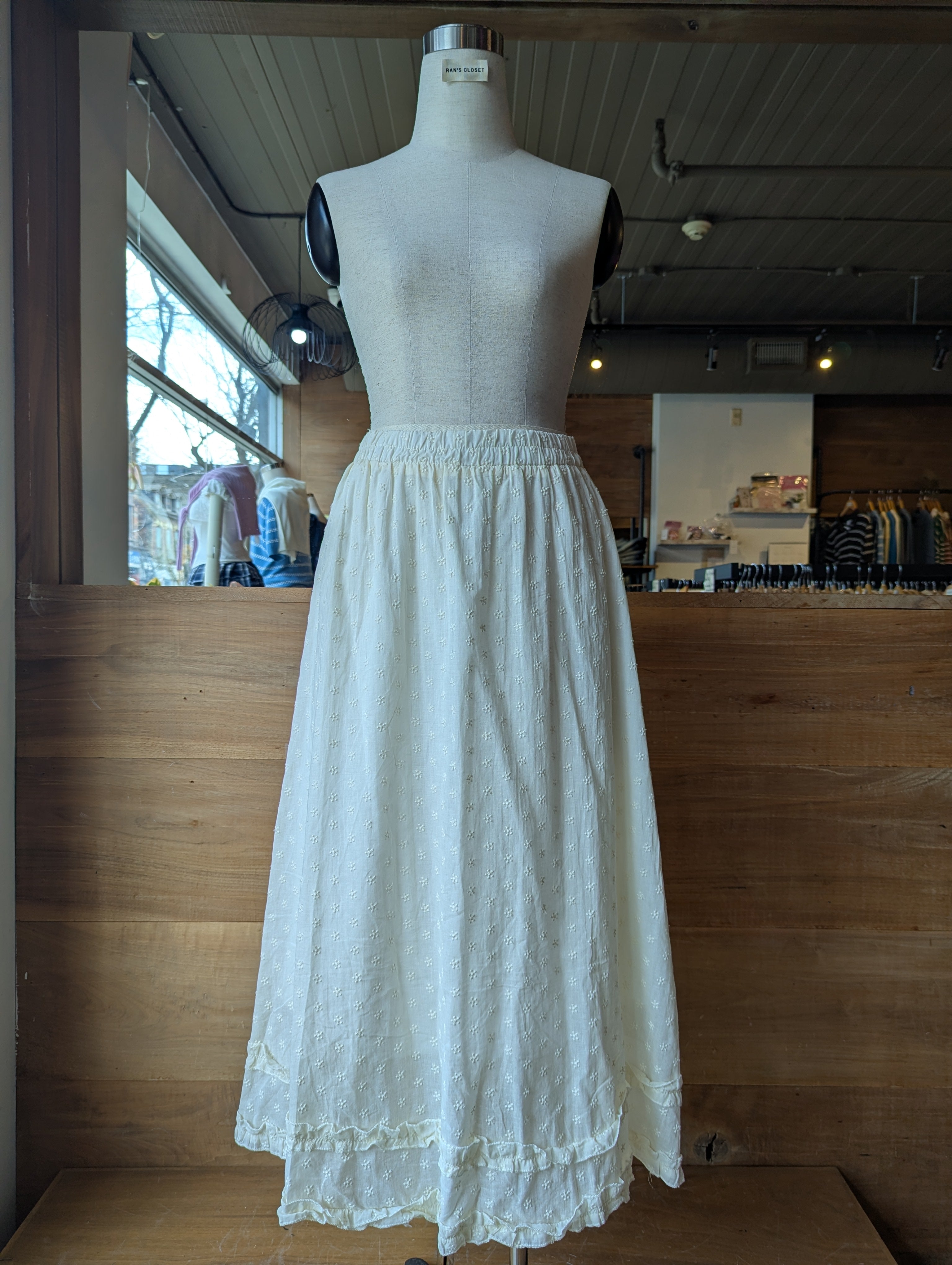 Clover Embroidered Maxi Skirt