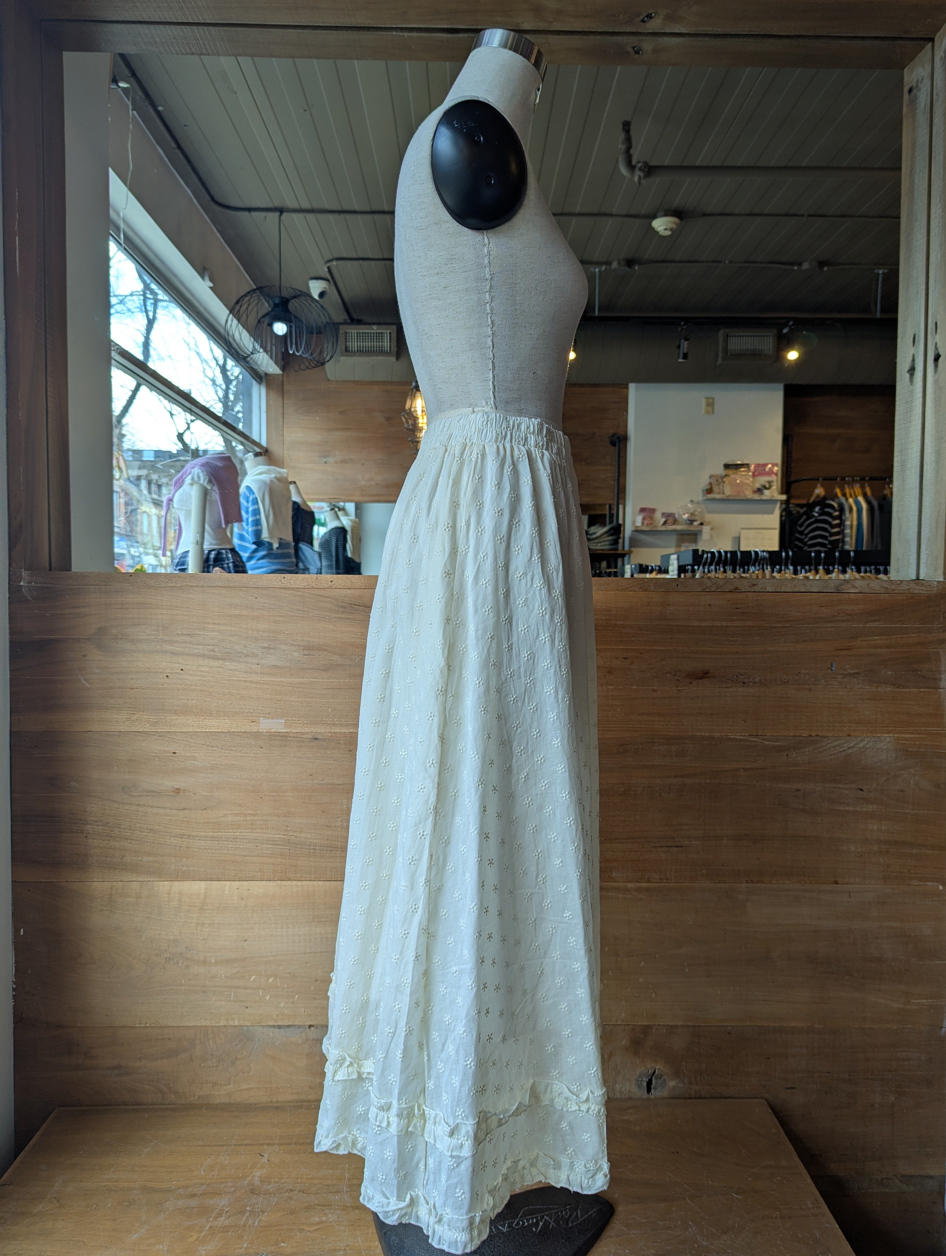 Clover Embroidered Maxi Skirt