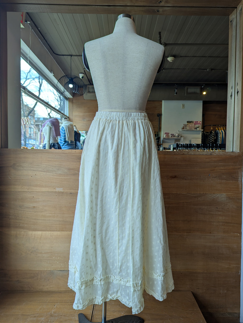Clover Embroidered Maxi Skirt