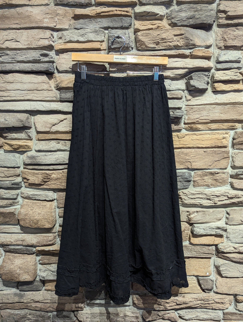 Clover Embroidered Maxi Skirt