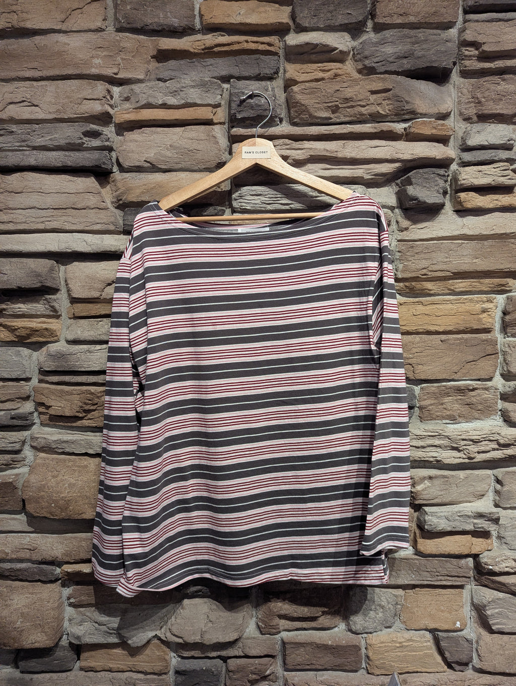 Sail Away Stripe Boatneck Top