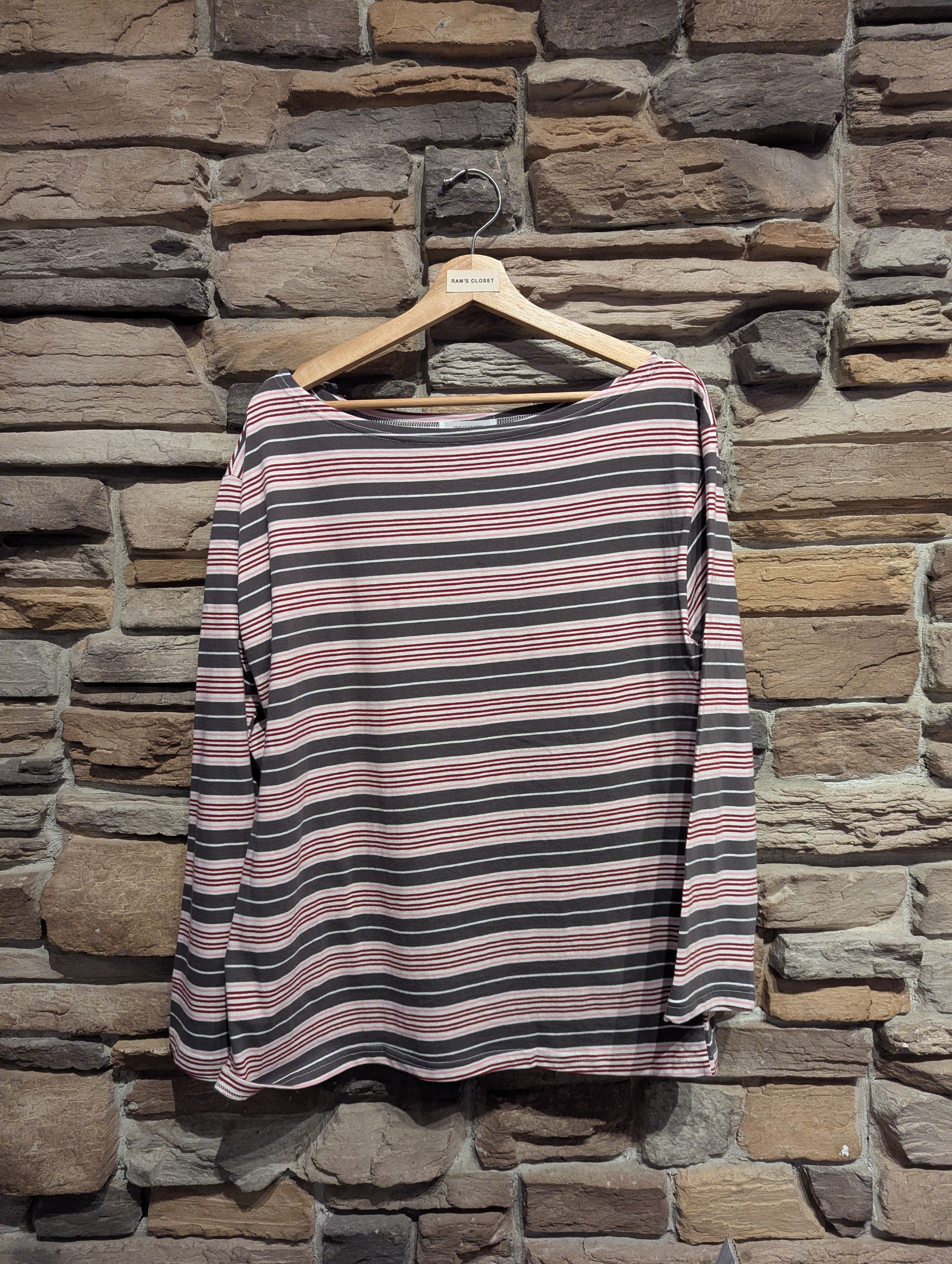 Sail Away Stripe Boatneck Top