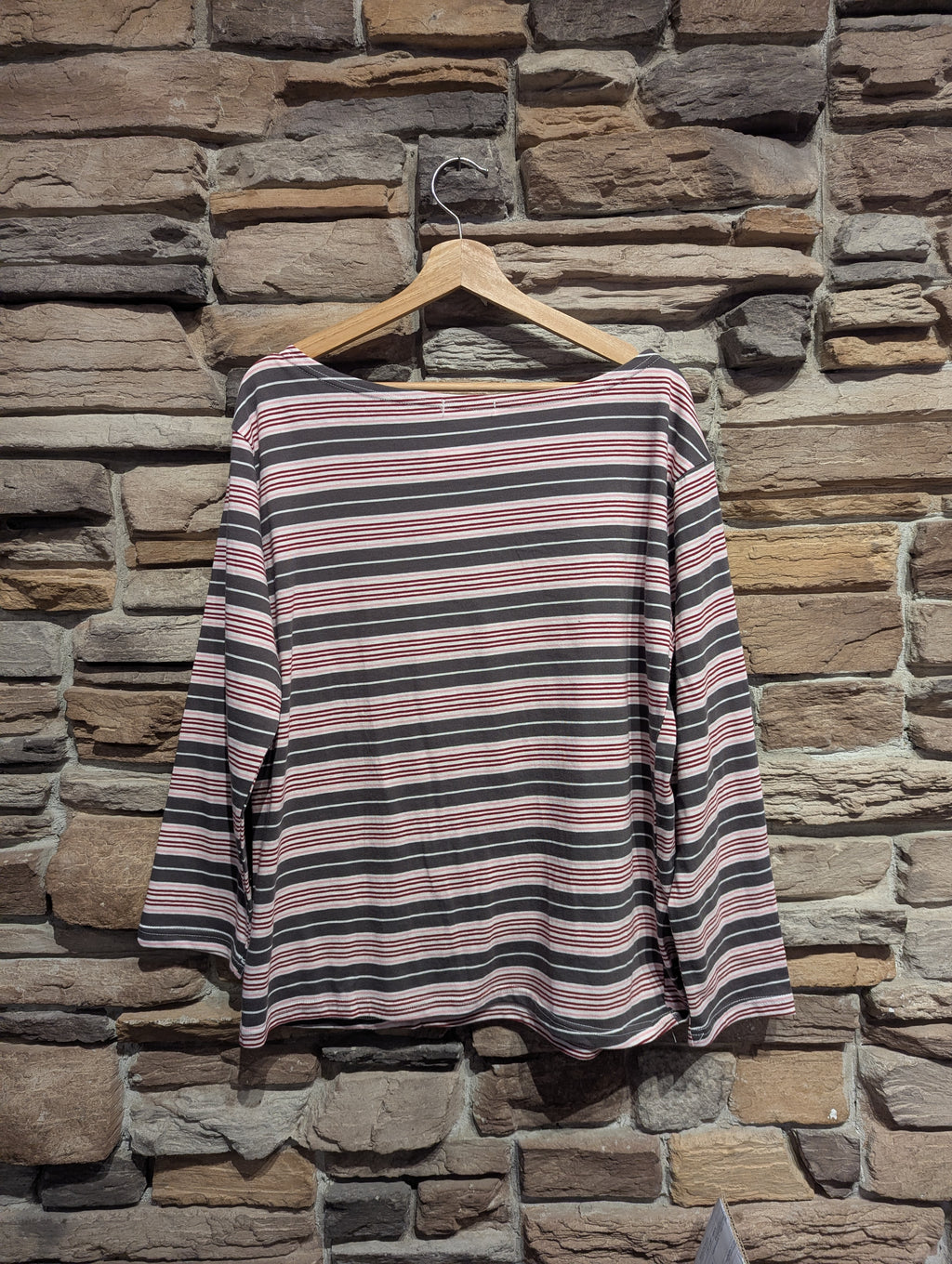 Sail Away Stripe Boatneck Top