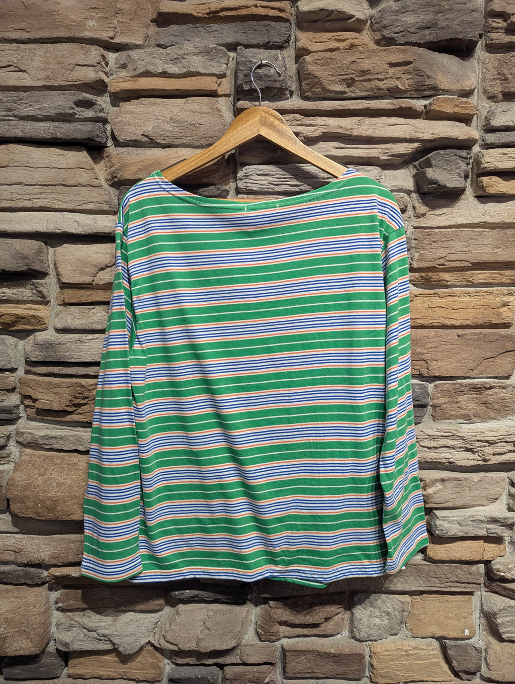 Sail Away Stripe Boatneck Top