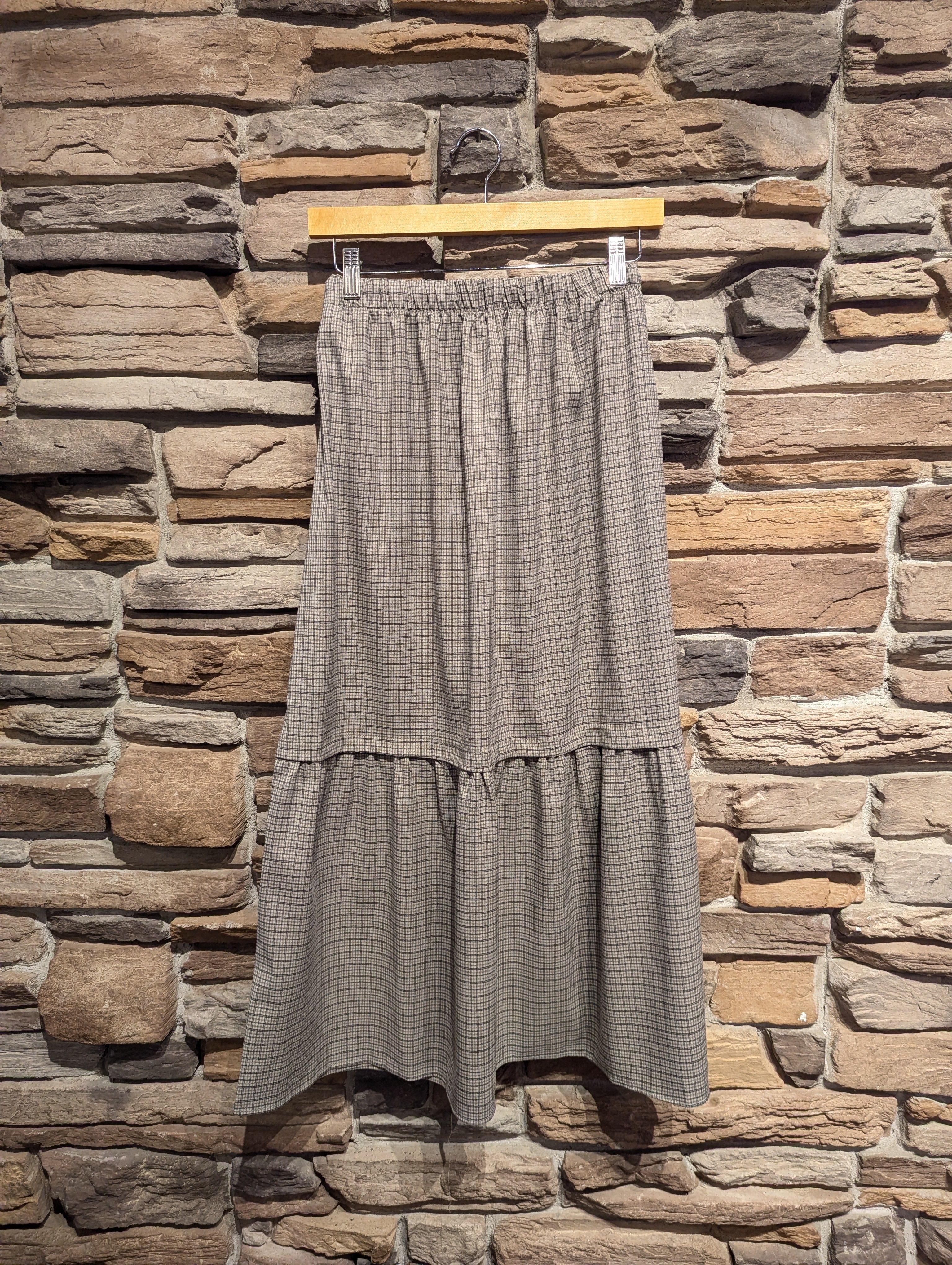 Relaxed Plaid Maxi Skirt