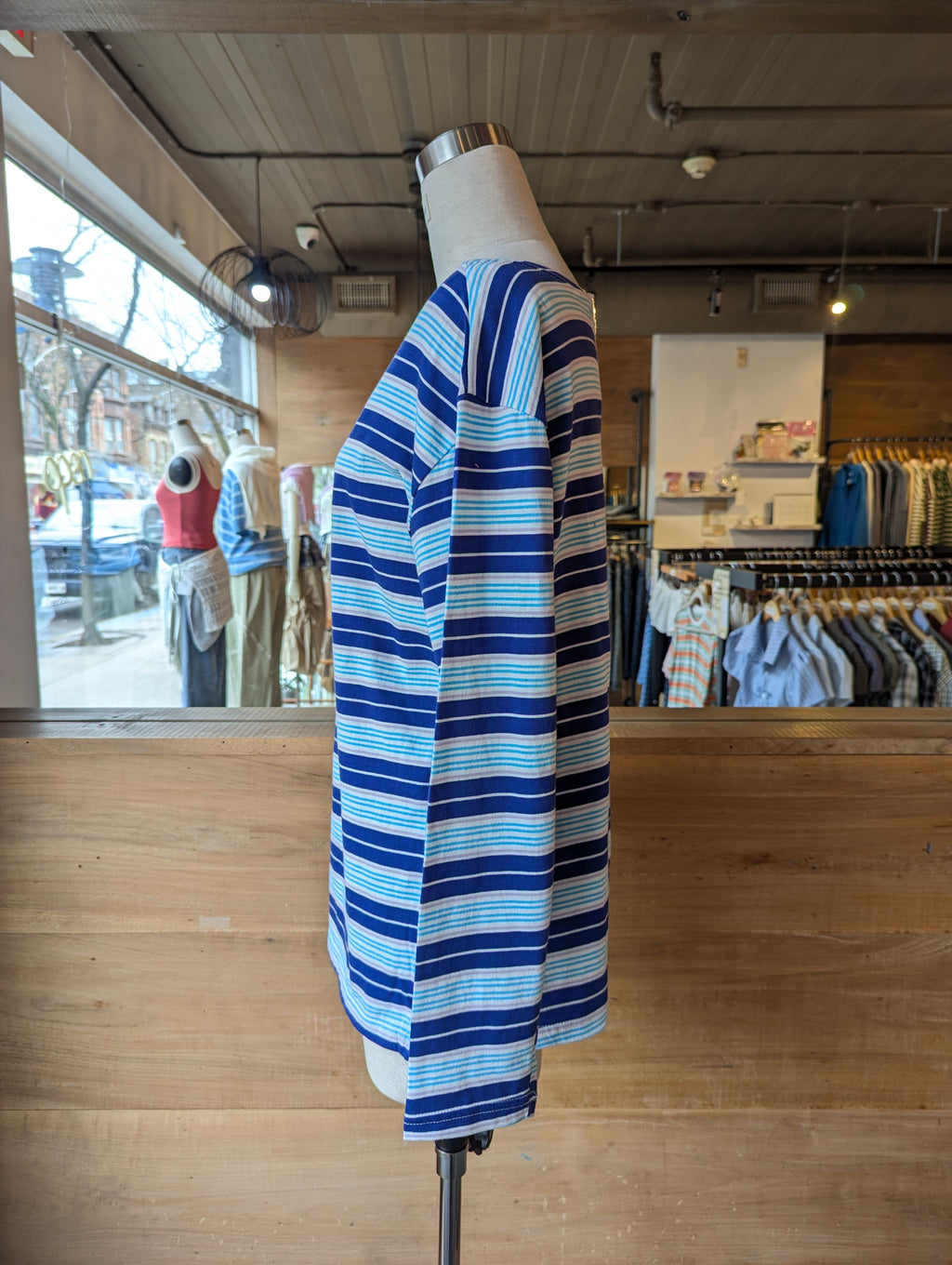 Sail Away Stripe Boatneck Top