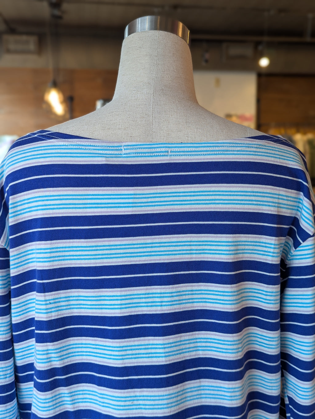 Sail Away Stripe Boatneck Top