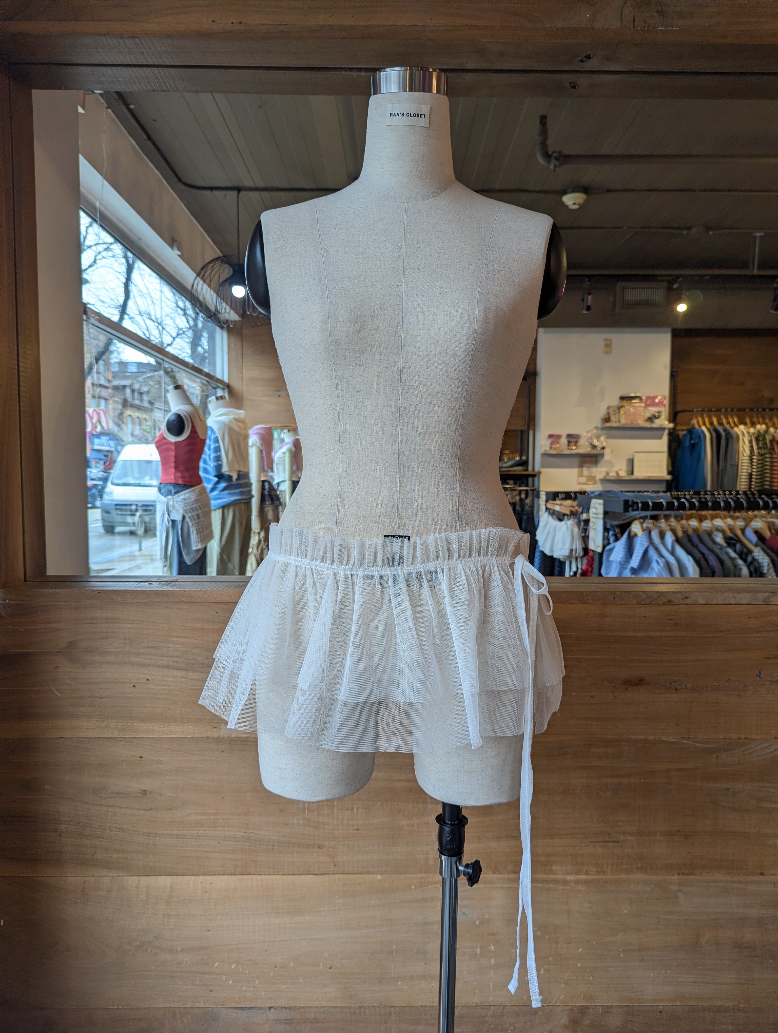 Gathered Overlay Skirt