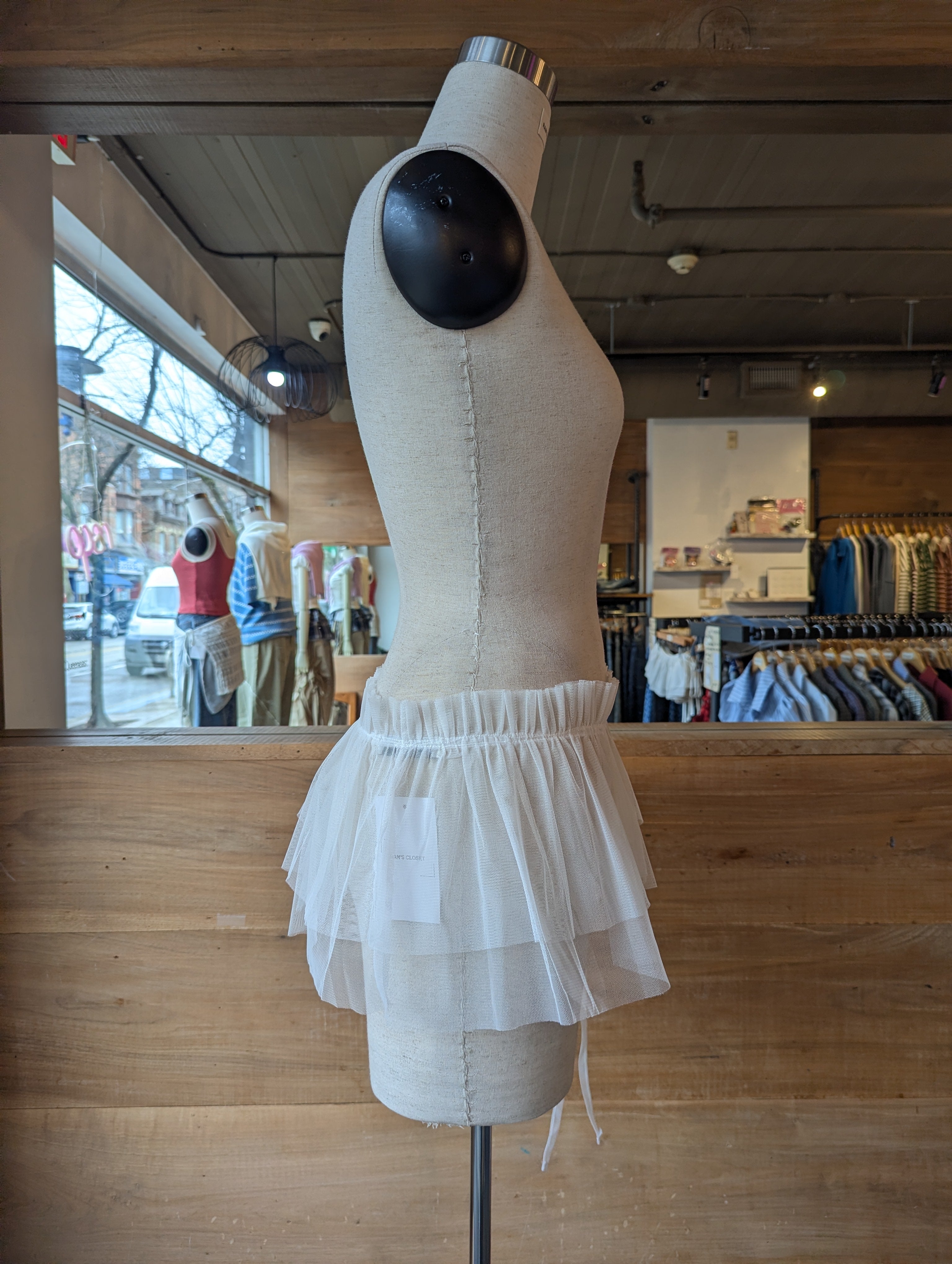 Gathered Overlay Skirt
