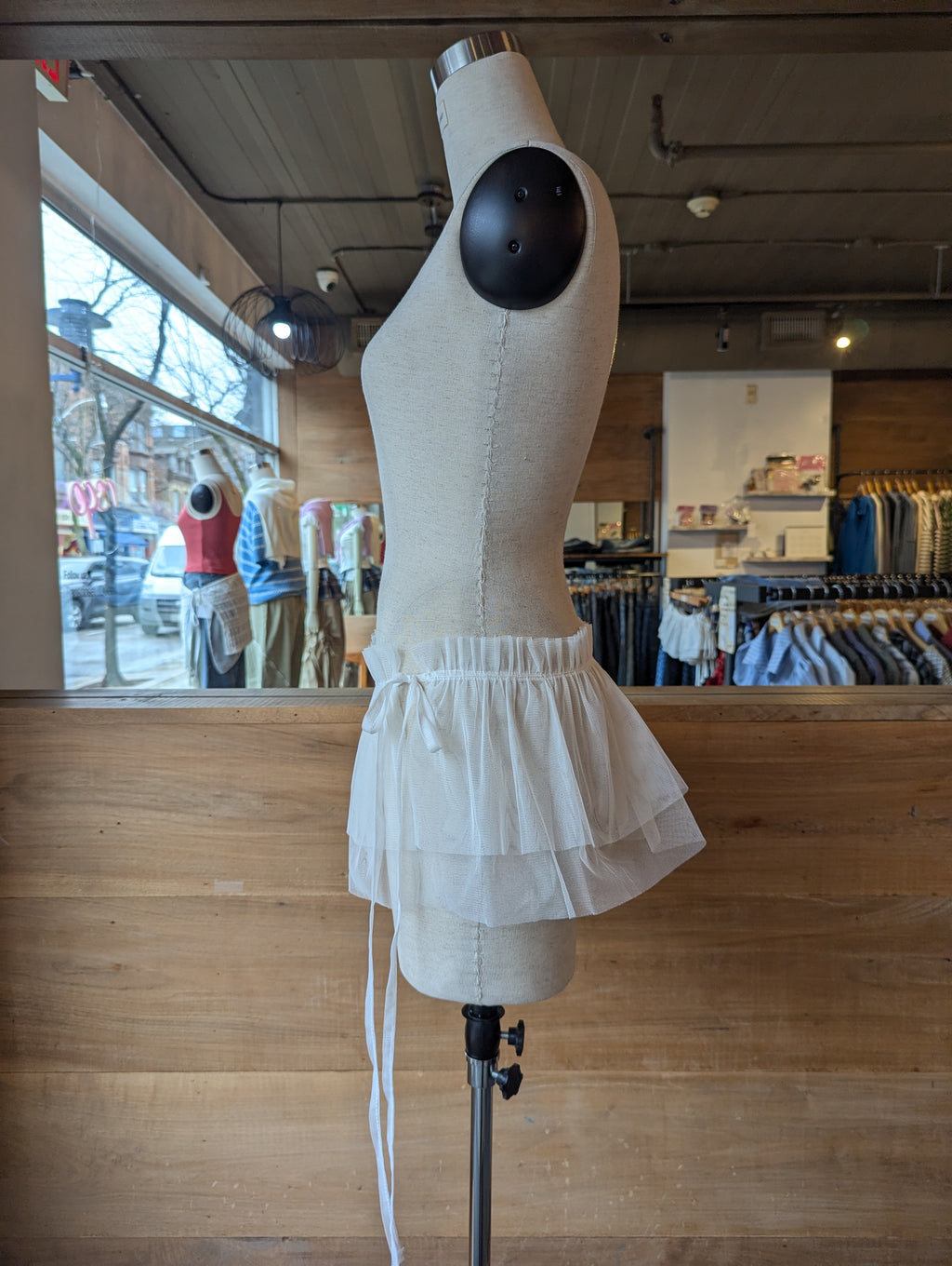 Gathered Overlay Skirt