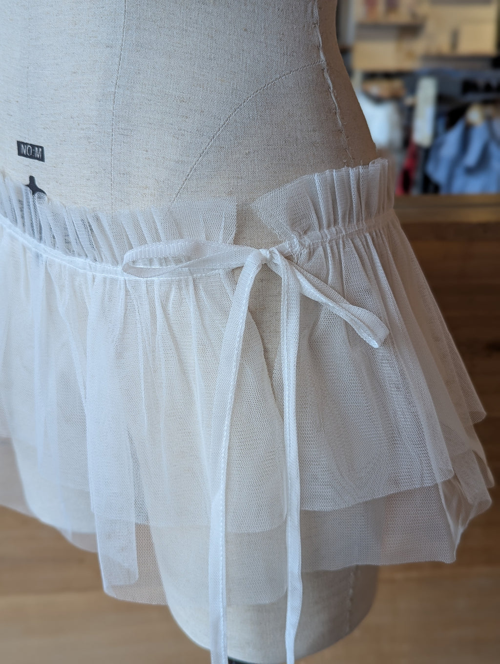 Gathered Overlay Skirt