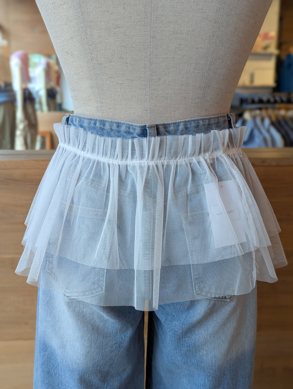Gathered Overlay Skirt