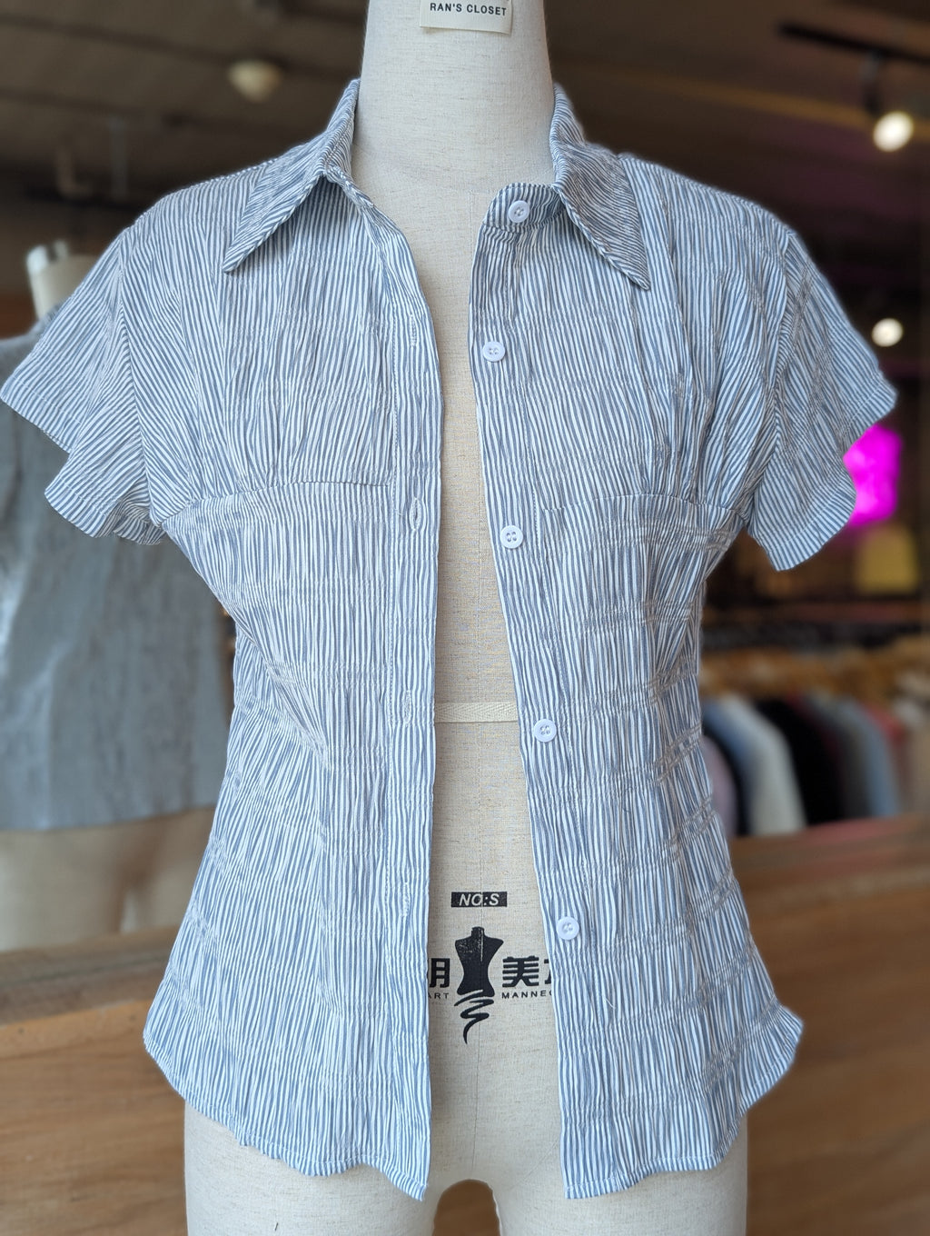 Bickford Ruched Button-Up