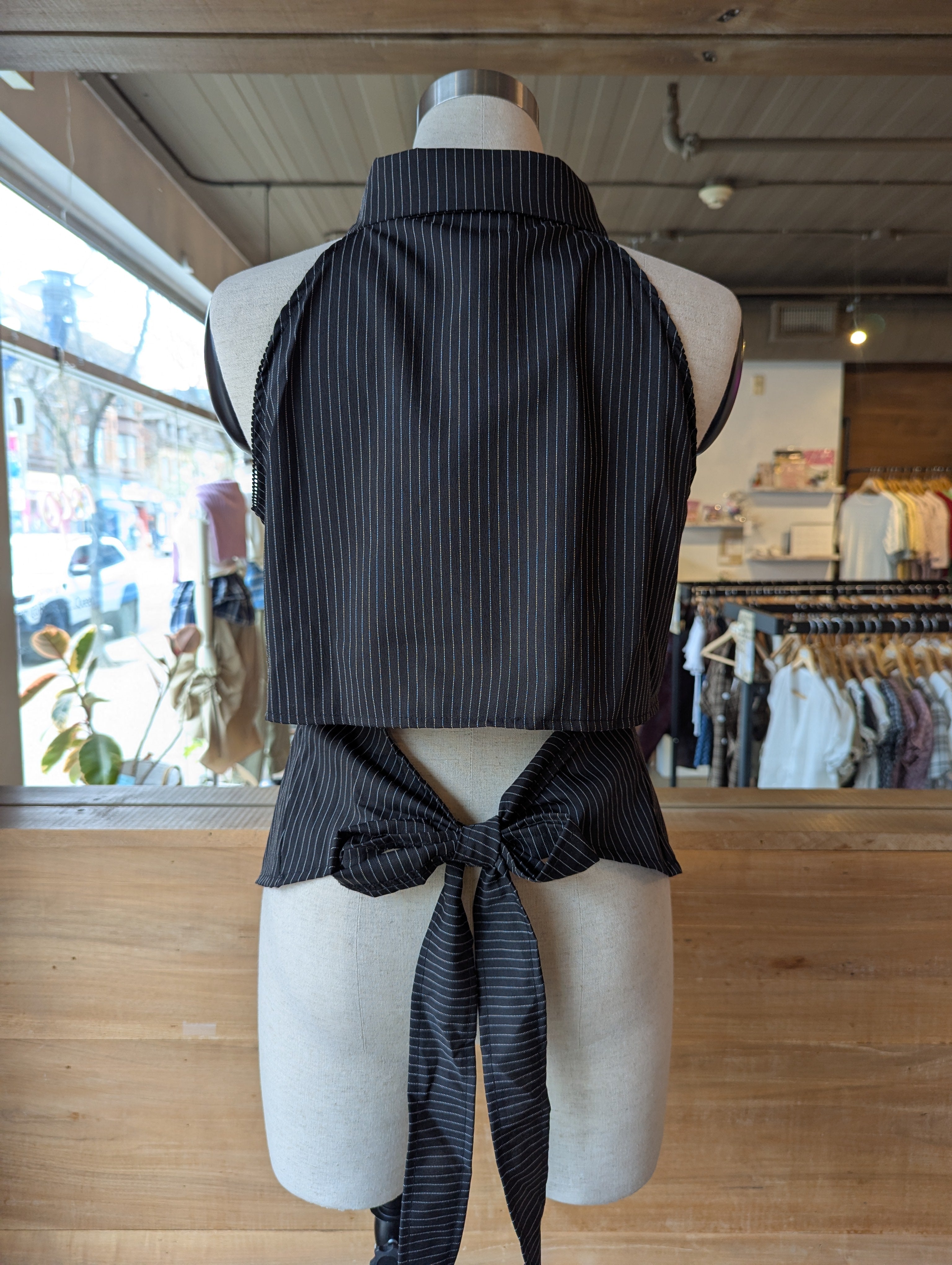 City-Girl Pinstripe Halter