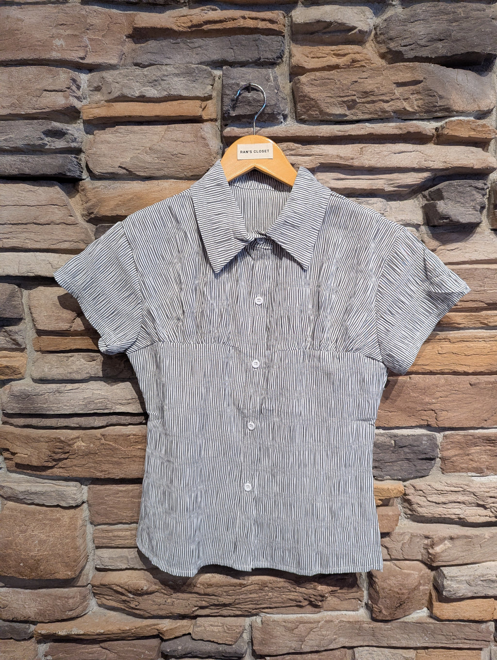 Bickford Ruched Button-Up