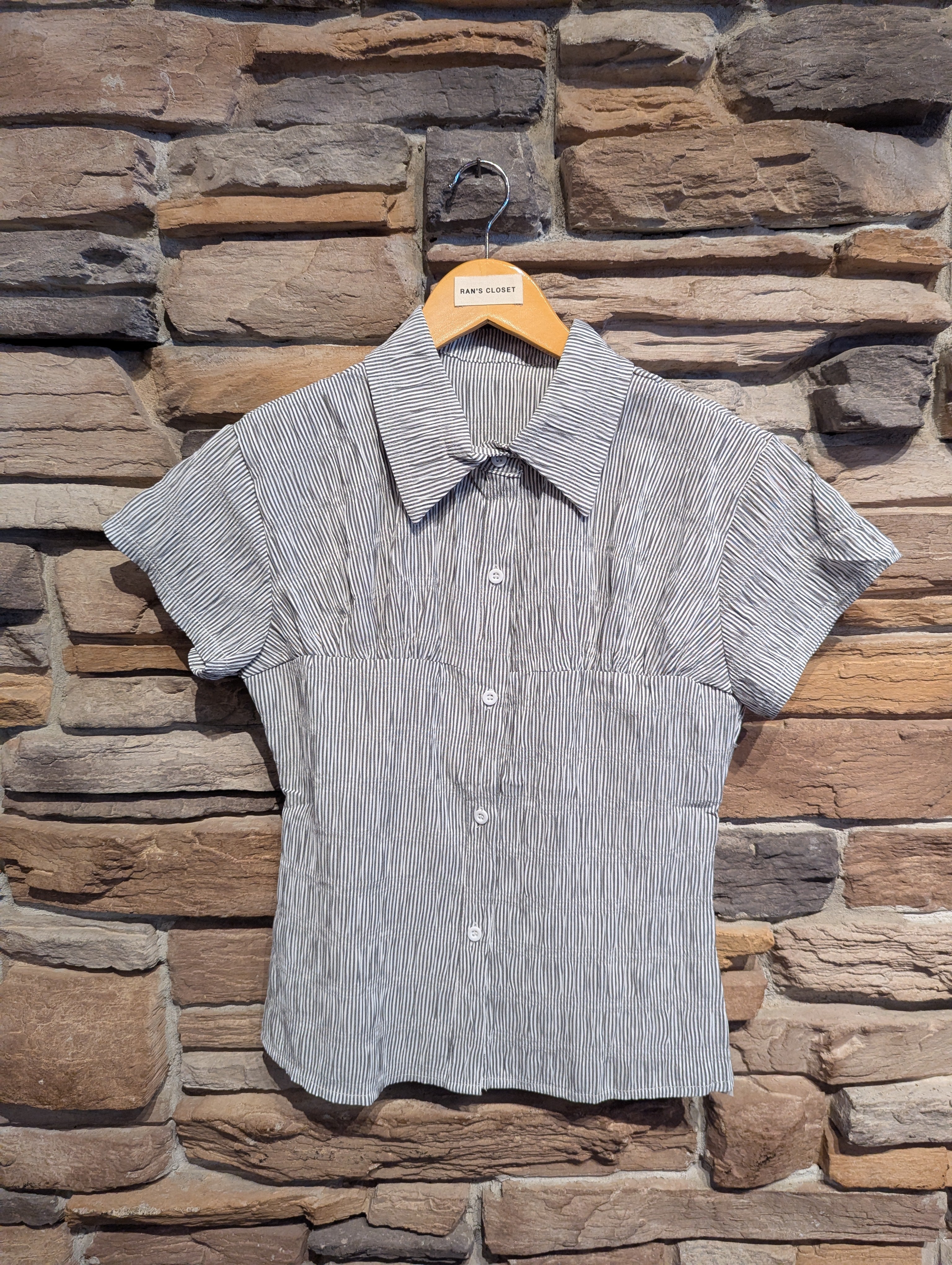 Bickford Ruched Button-Up