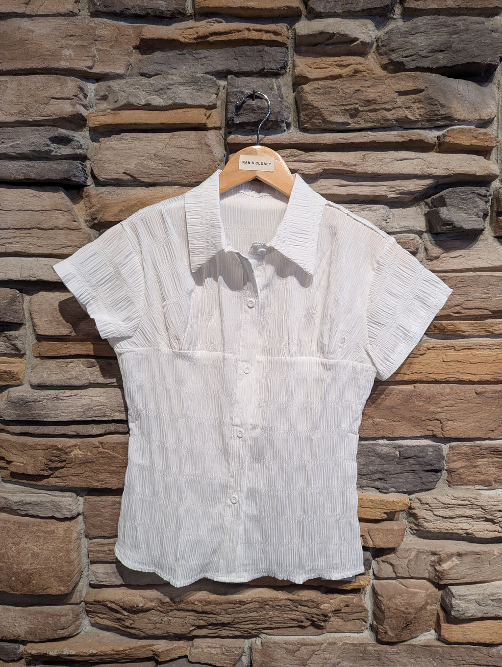 Bickford Ruched Button-Up