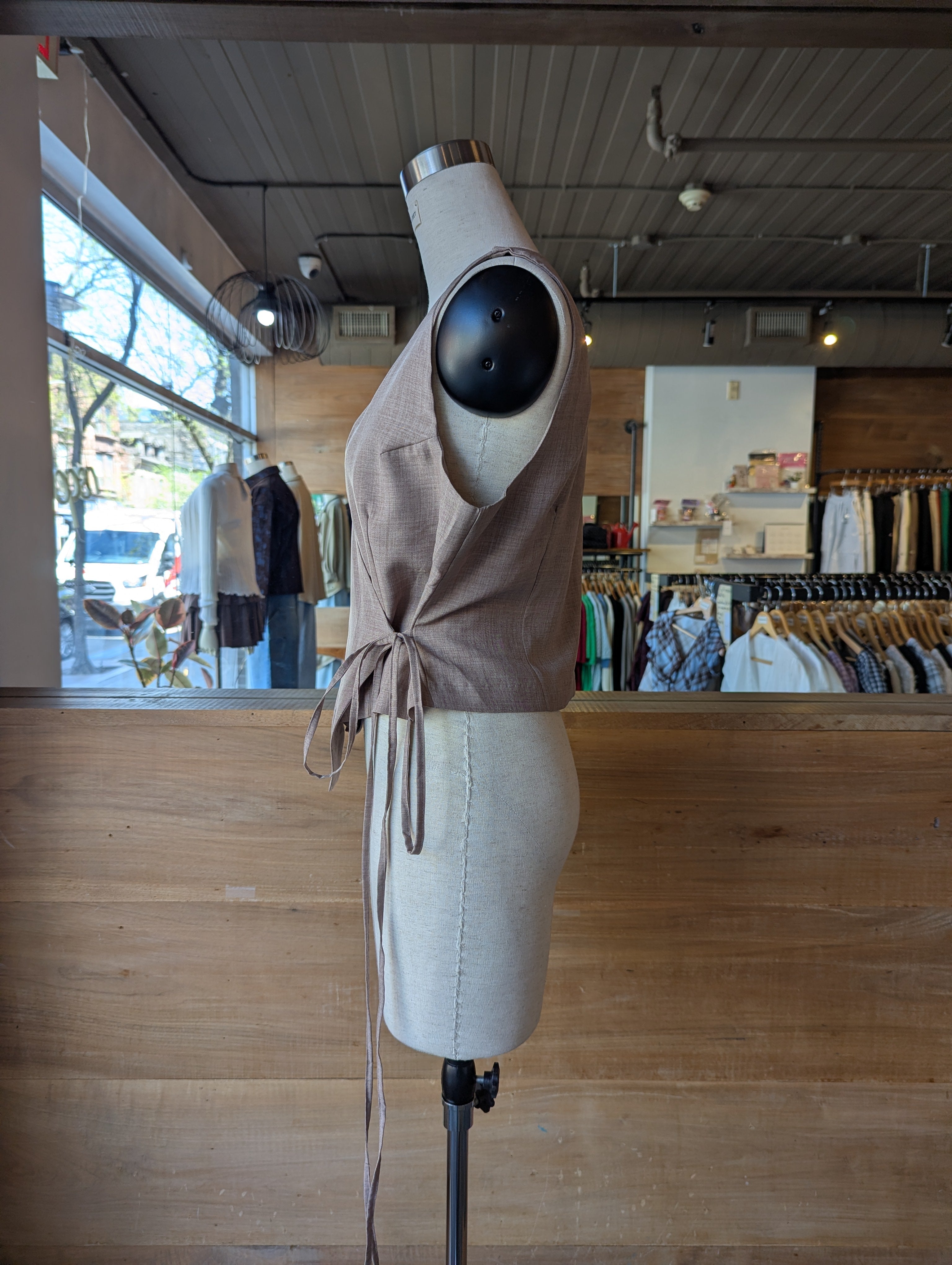 Soft Structure Wrap Top