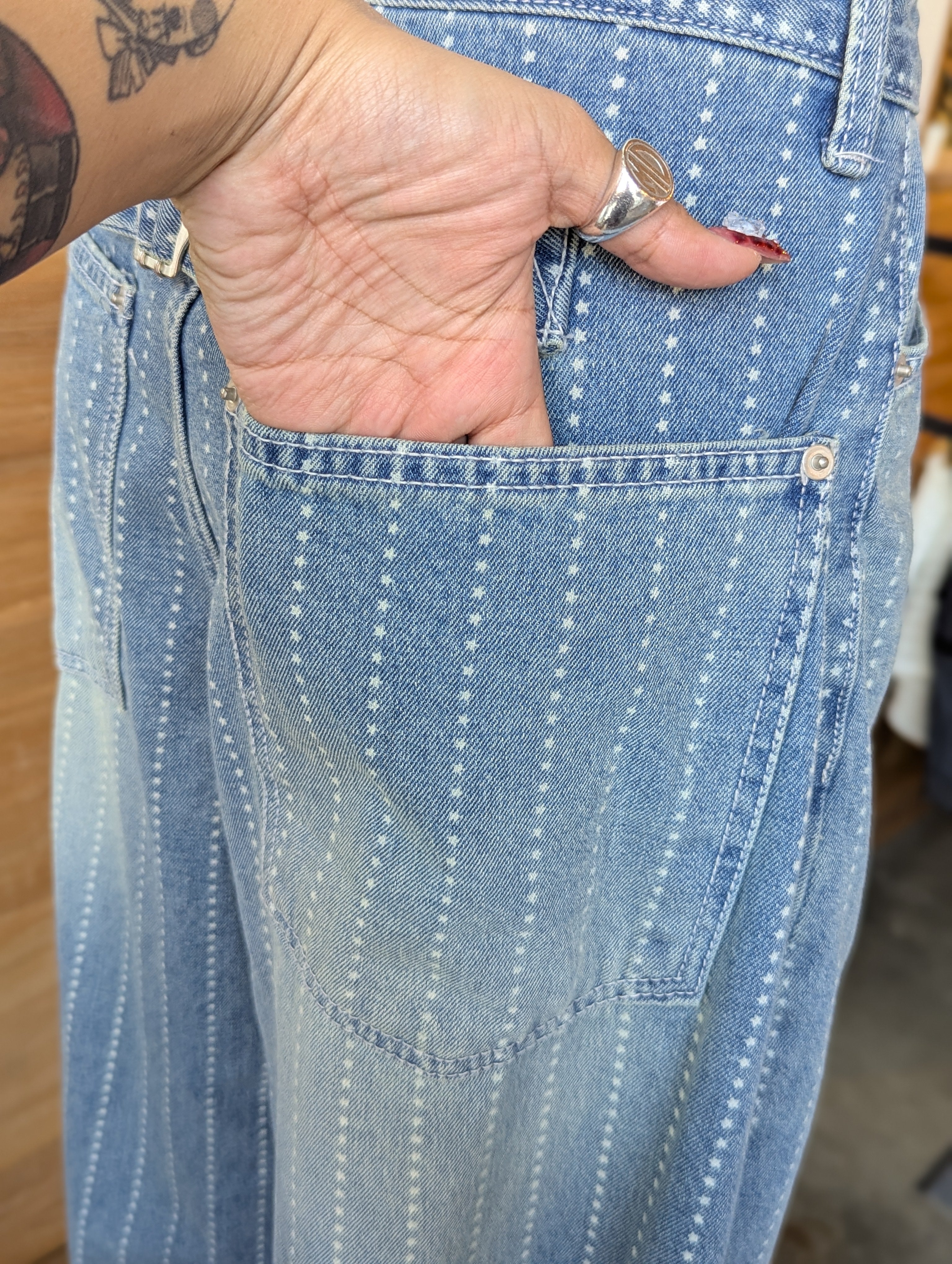 Starry Night Barrel Jeans