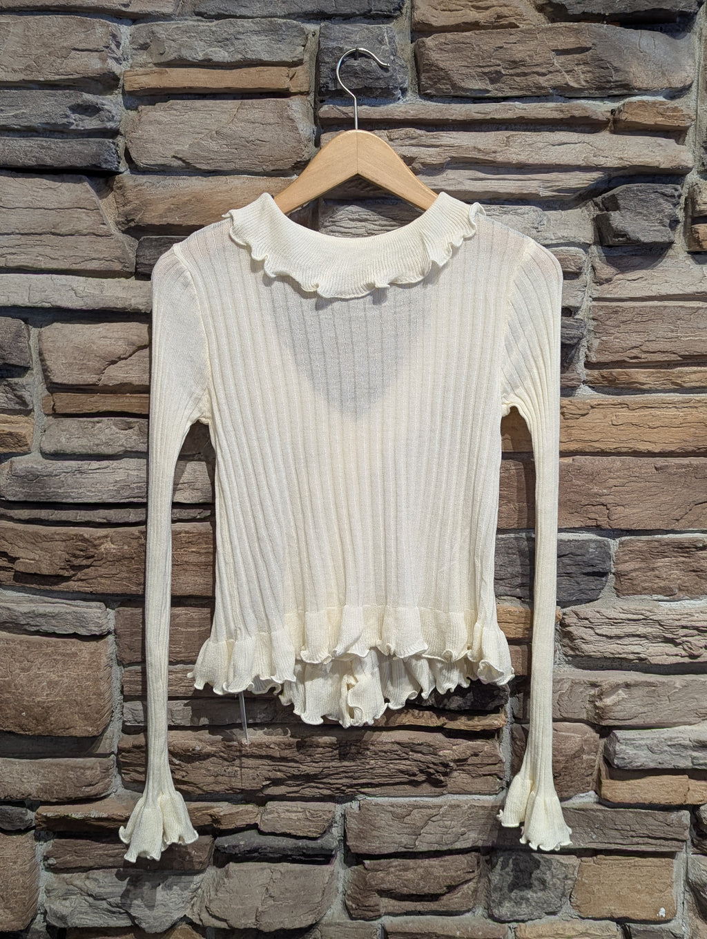 Morning Mist Ruffle Cardigan