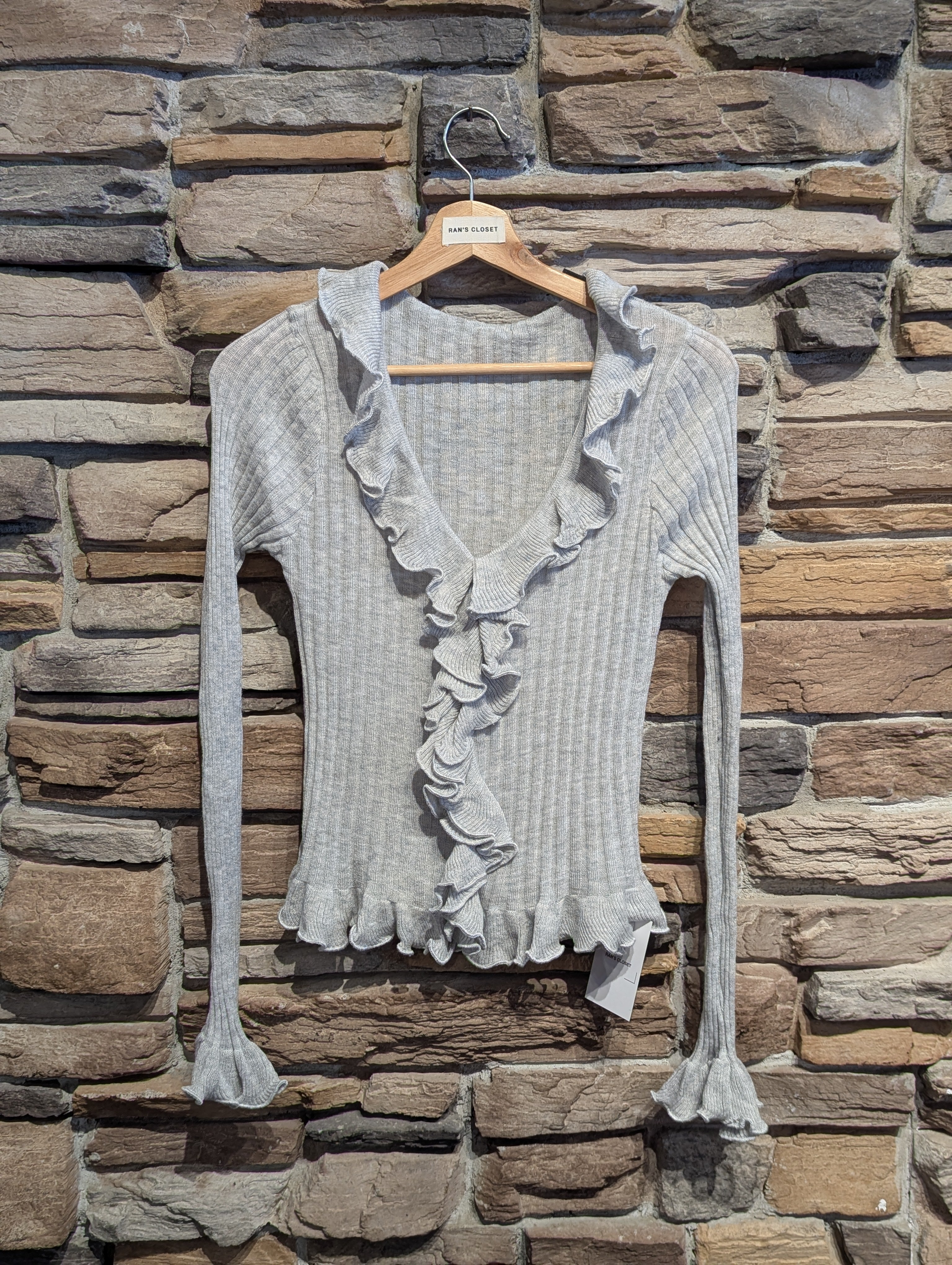 Morning Mist Ruffle Cardigan