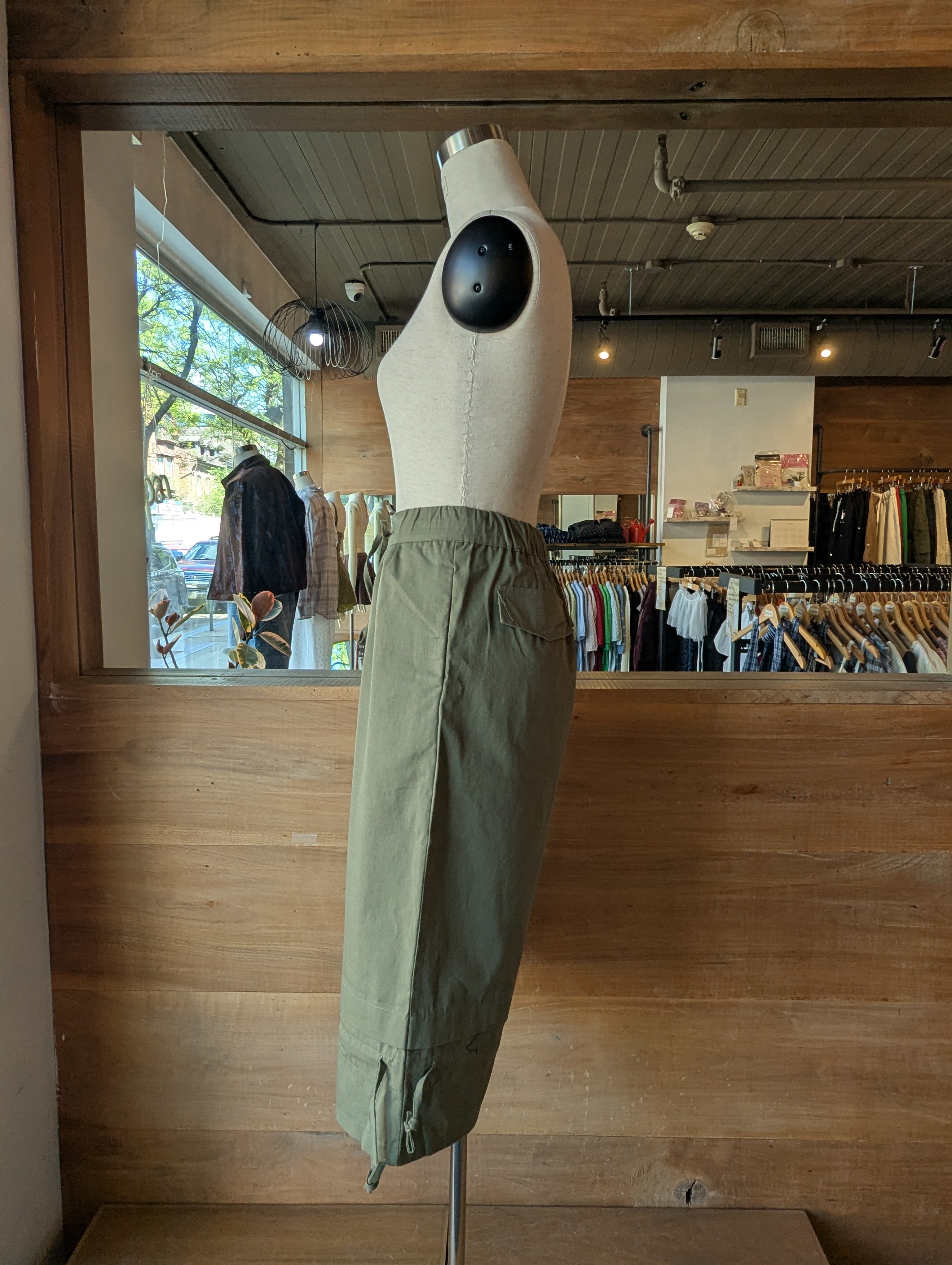 Olive Breeze Drawstring Utility Bloomer Short