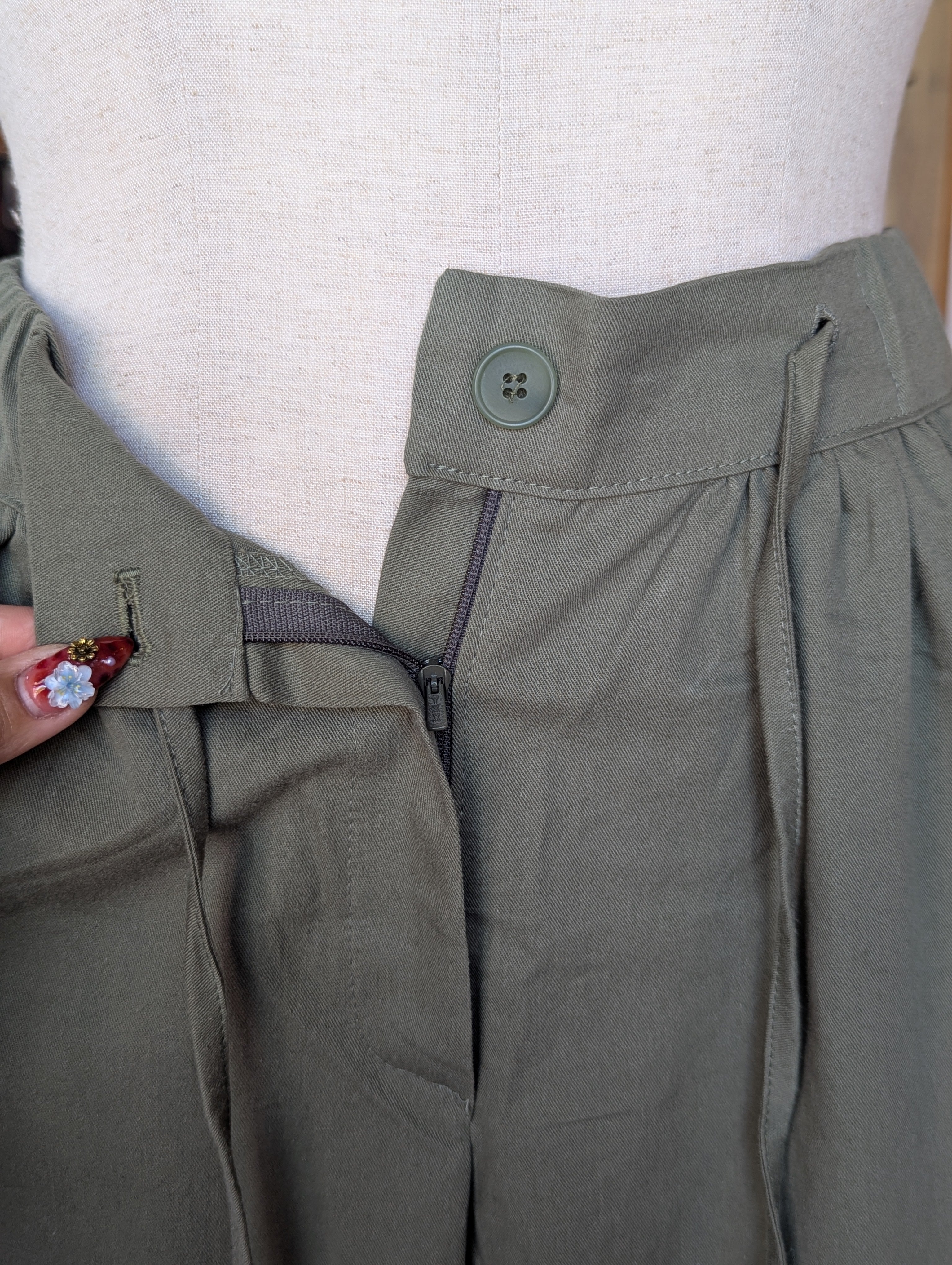 Olive Breeze Drawstring Utility Bloomer Short