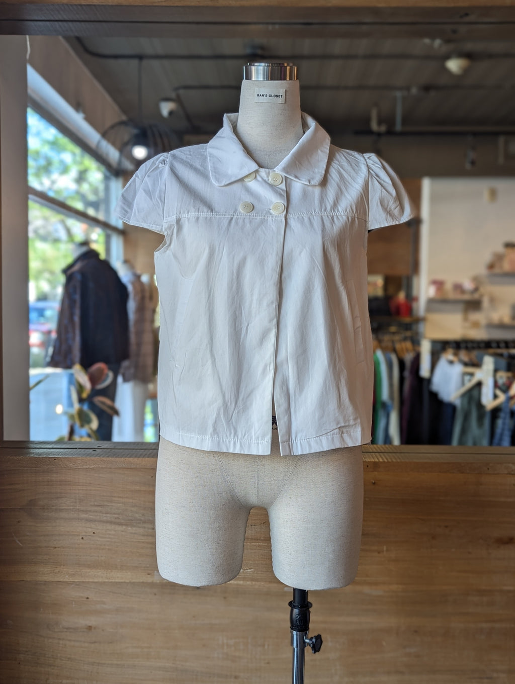 Morning Latte Double Breasted Cap Sleeve Swing Jacket