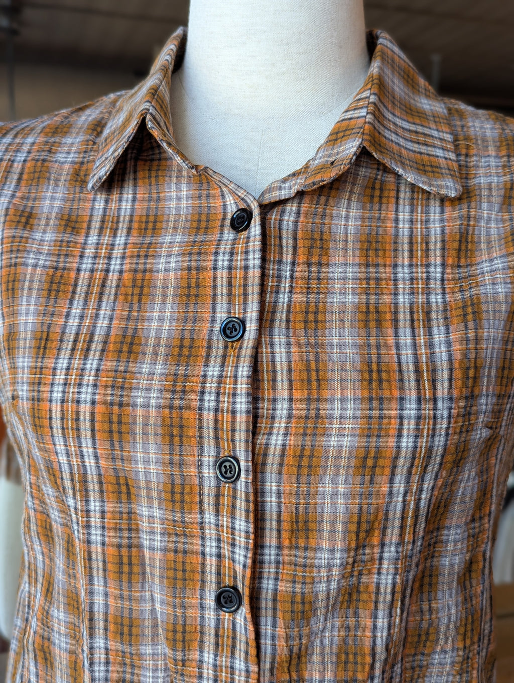 Berczy Plaid Button-Up