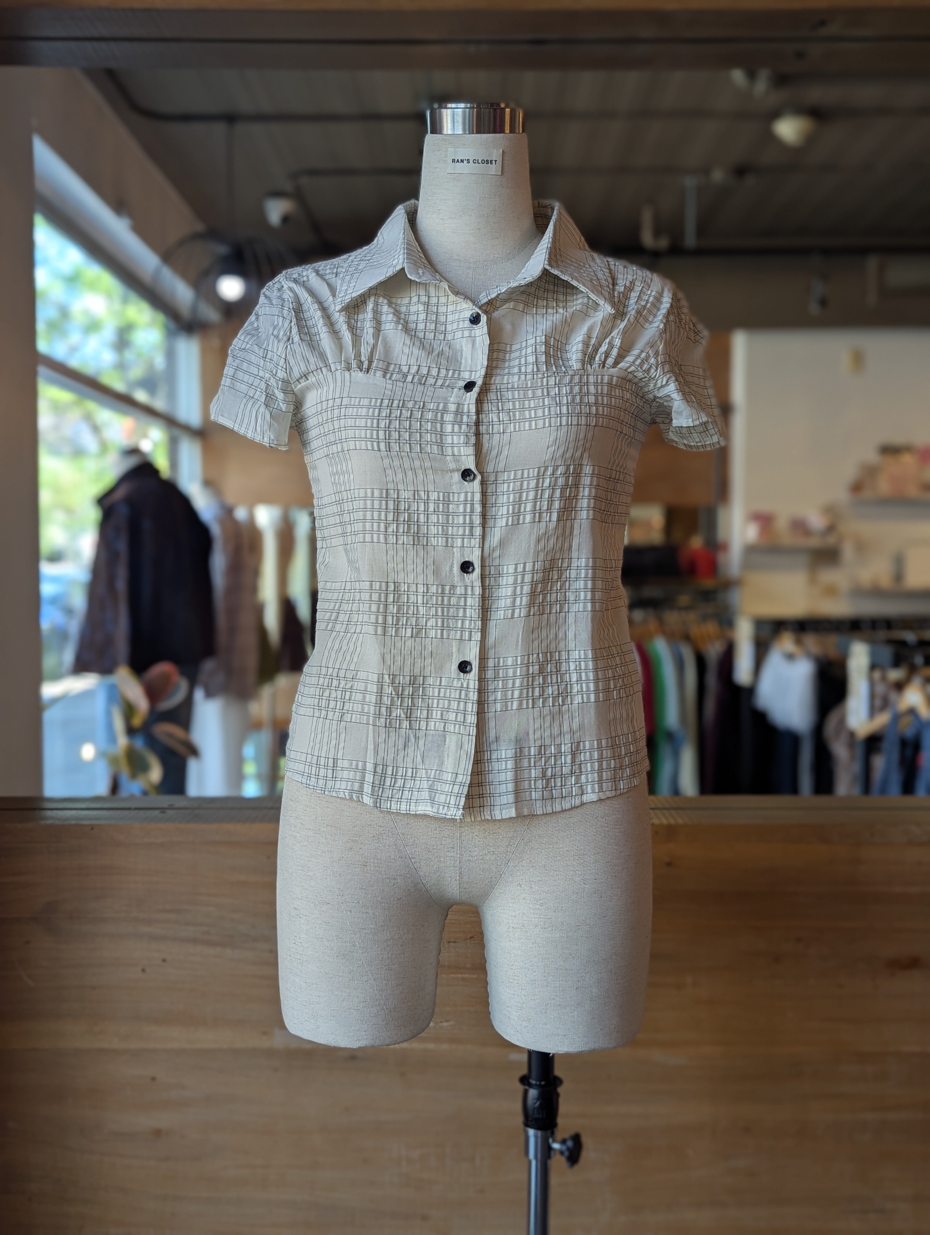Bellevue Check Button-Up