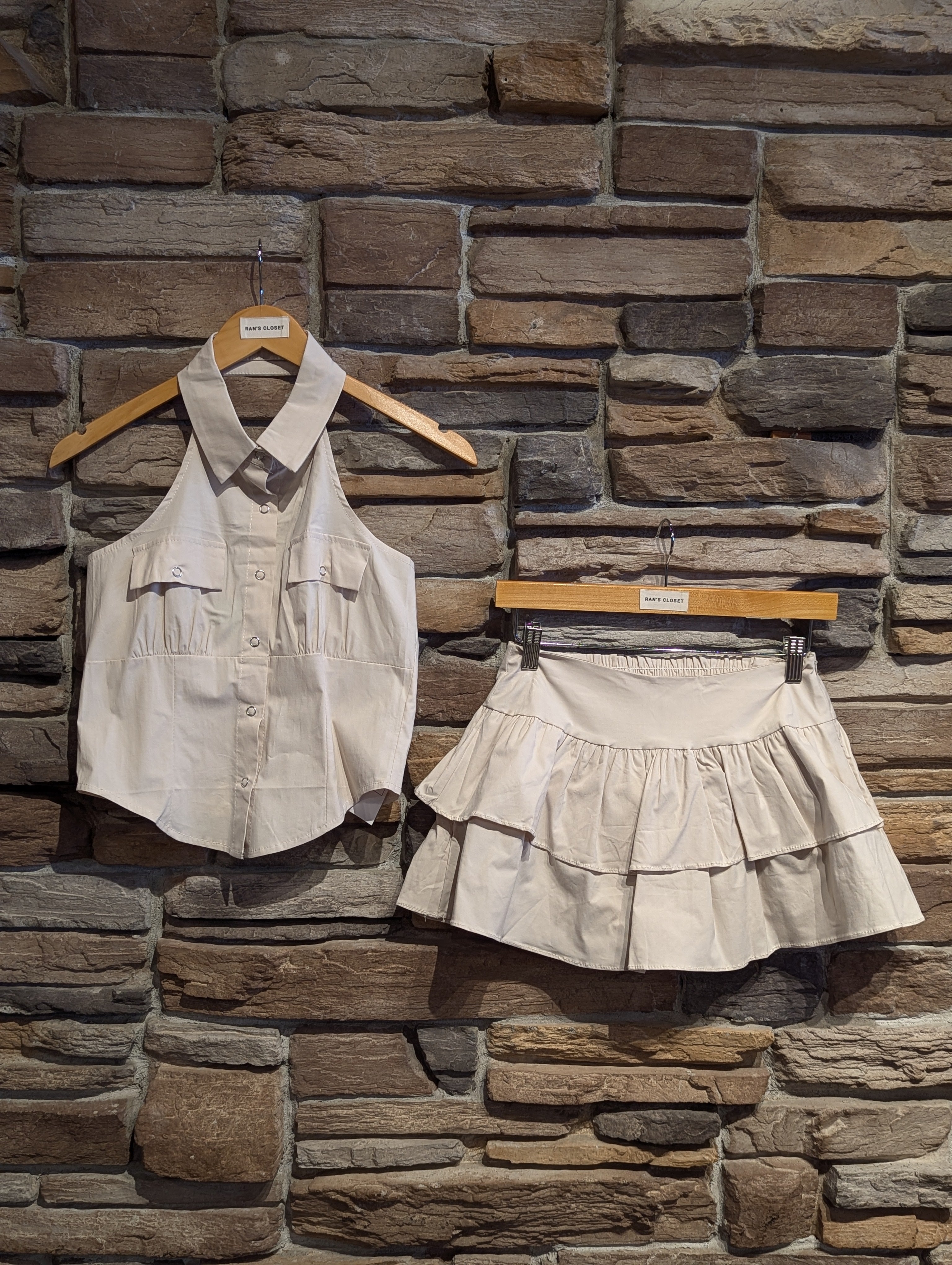 Sunday Brunch Halter Top and Skirt Set
