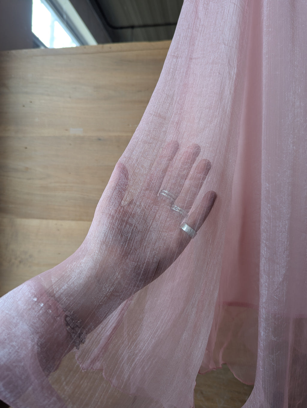 Shimmer Veil Maxi Skirt