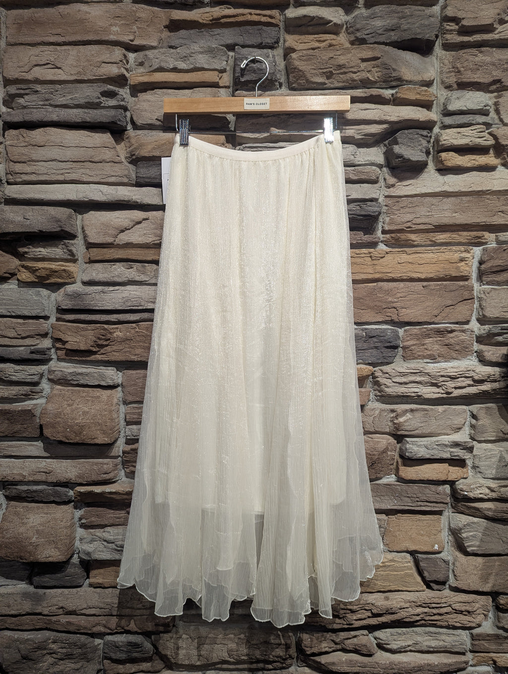 Shimmer Veil Maxi Skirt