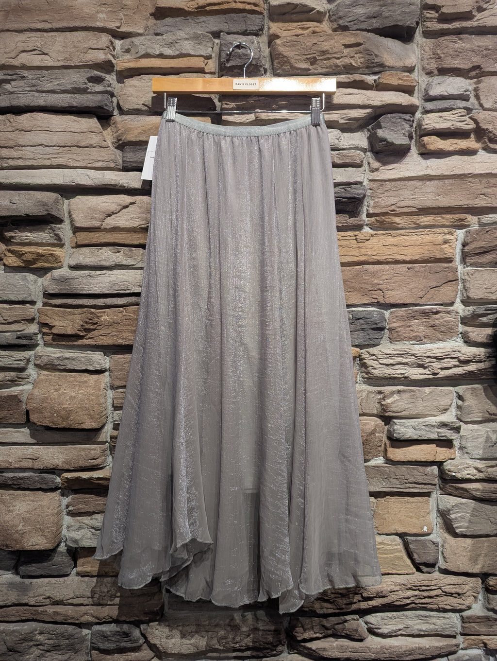 Shimmer Veil Maxi Skirt