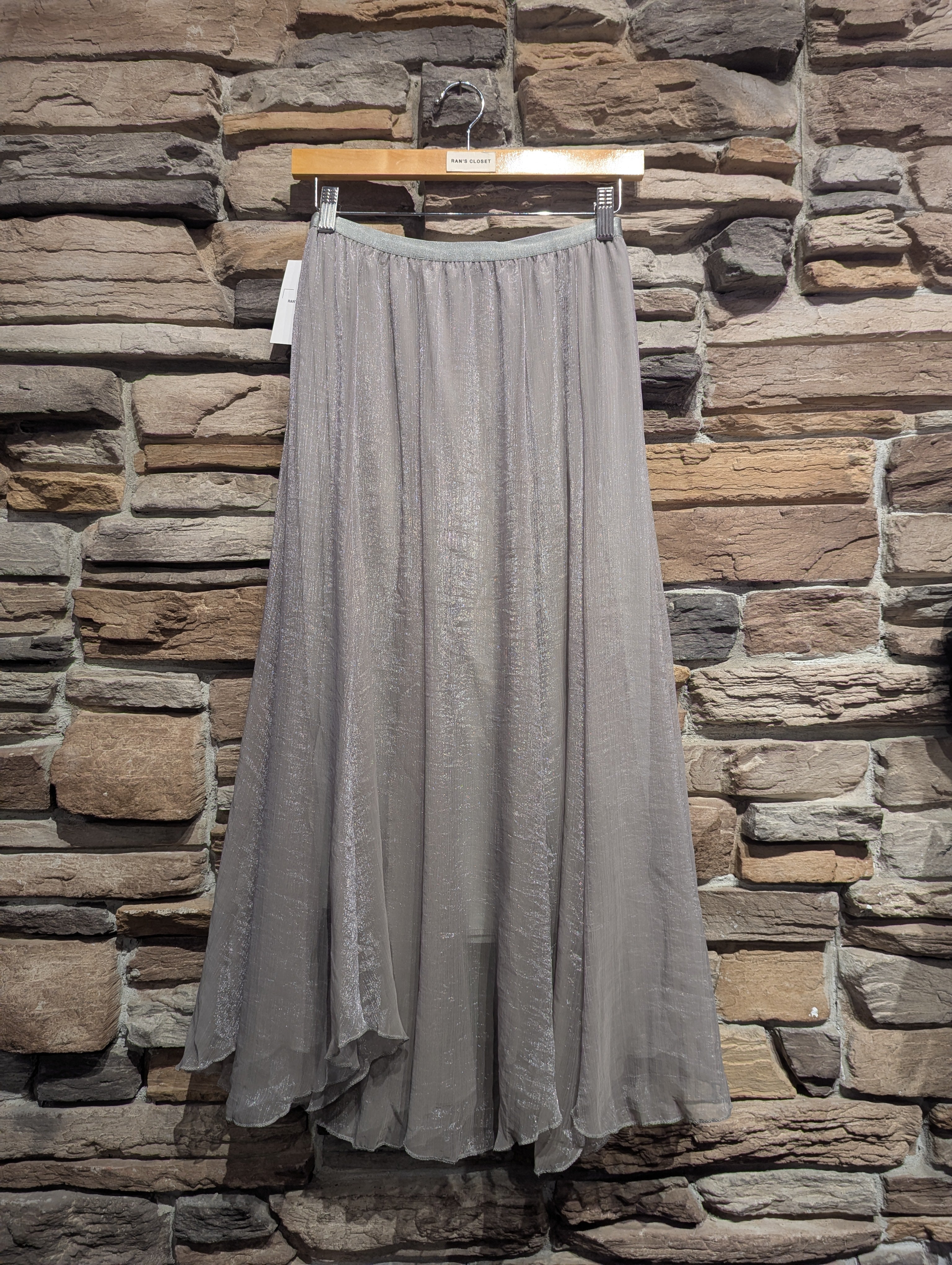 Shimmer Veil Maxi Skirt