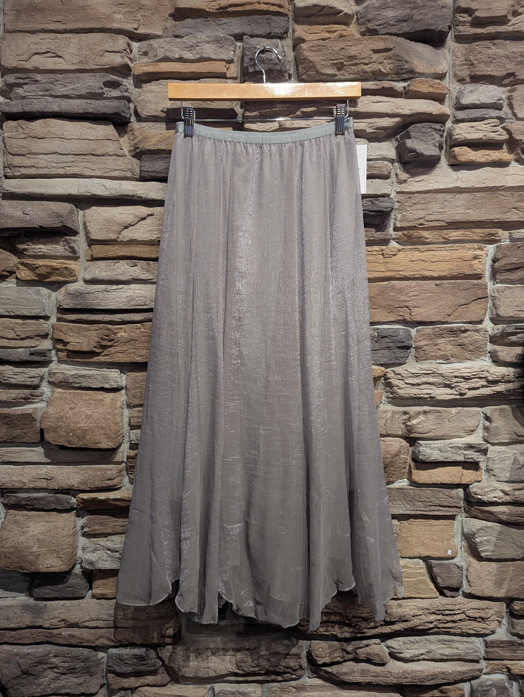 Shimmer Veil Maxi Skirt