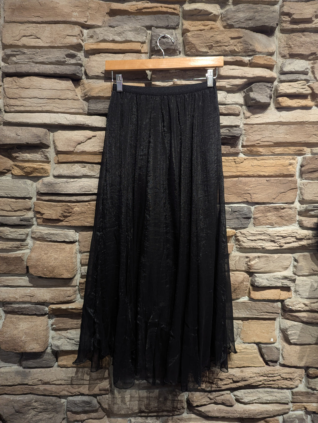 Shimmer Veil Maxi Skirt