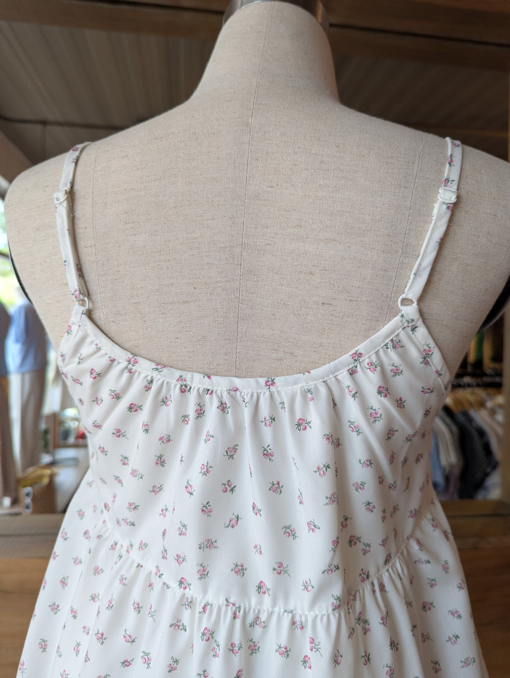 Secret Garden Button Front Babydoll Tank Top
