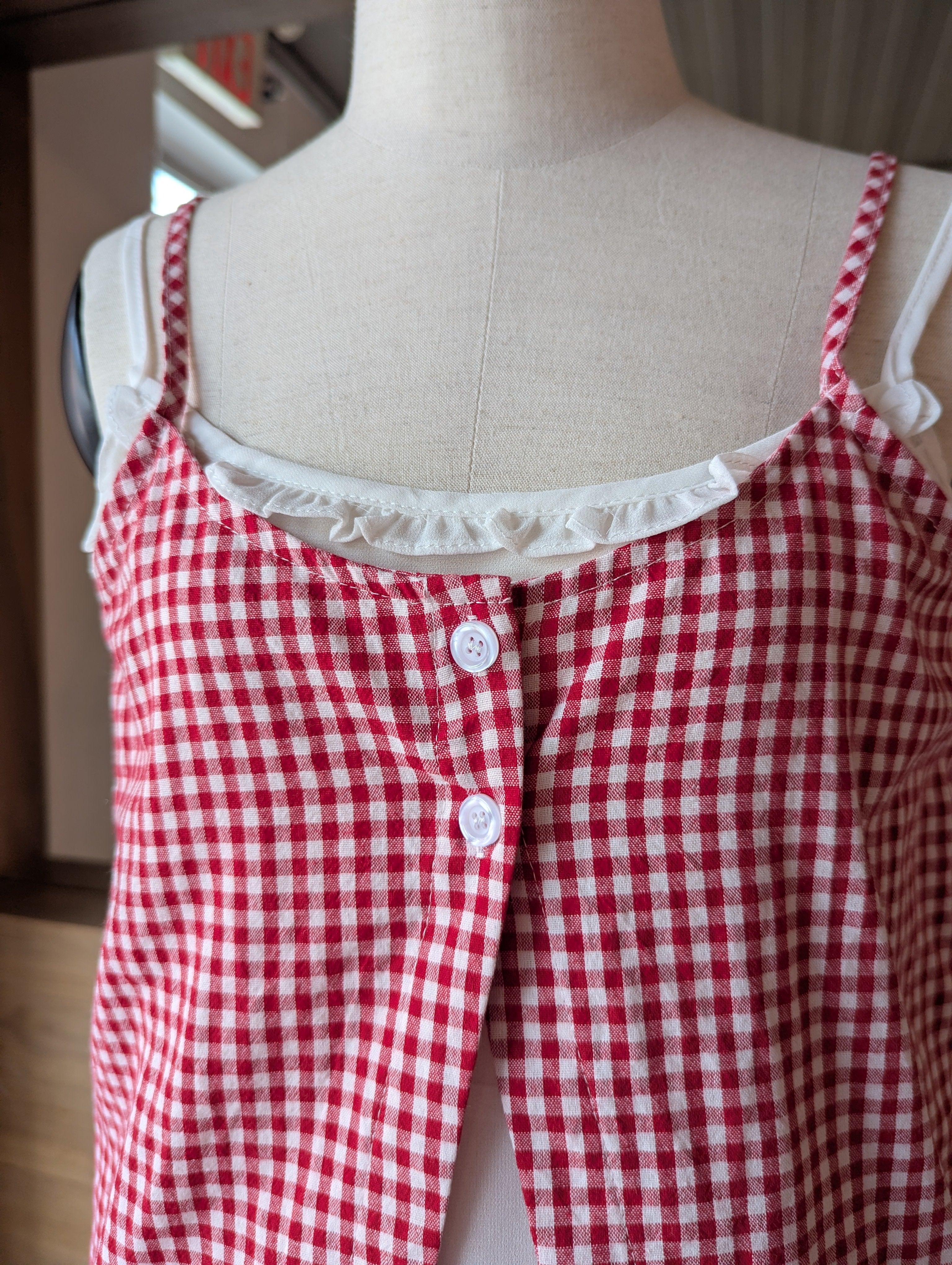 Picnic Daydream Layered Gingham Tank Top