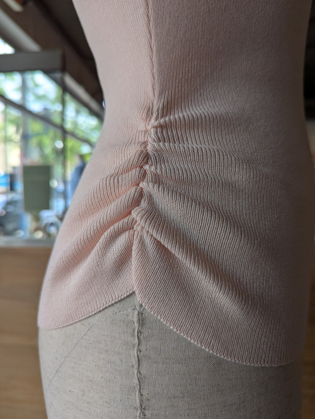 Cloud Drape Asymmetrical Foldover Neck Knit Top