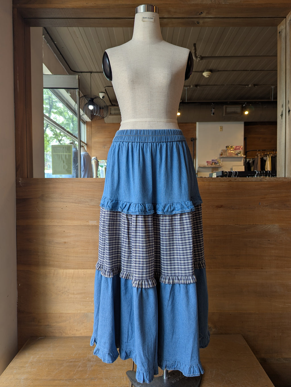 Tartan Trail Denim Skirt