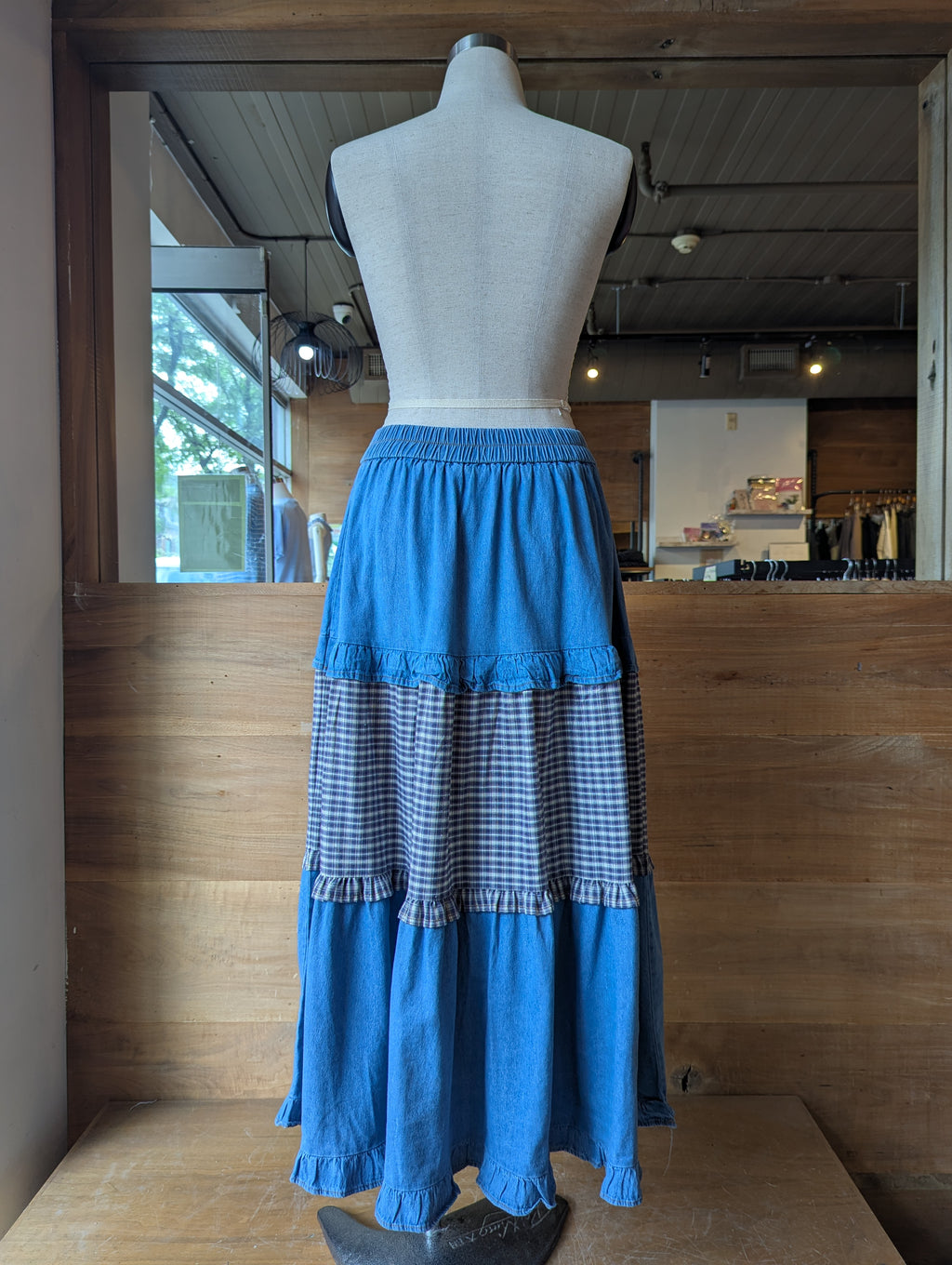 Tartan Trail Denim Skirt